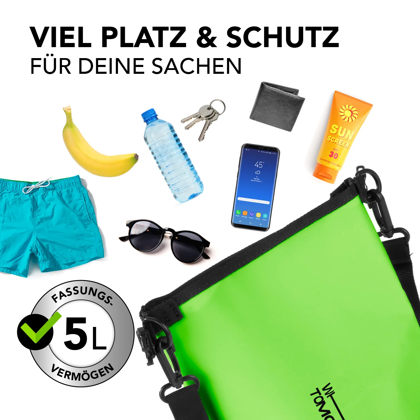 Dry Bag 5L - Style 02 - Grün - Image 5
