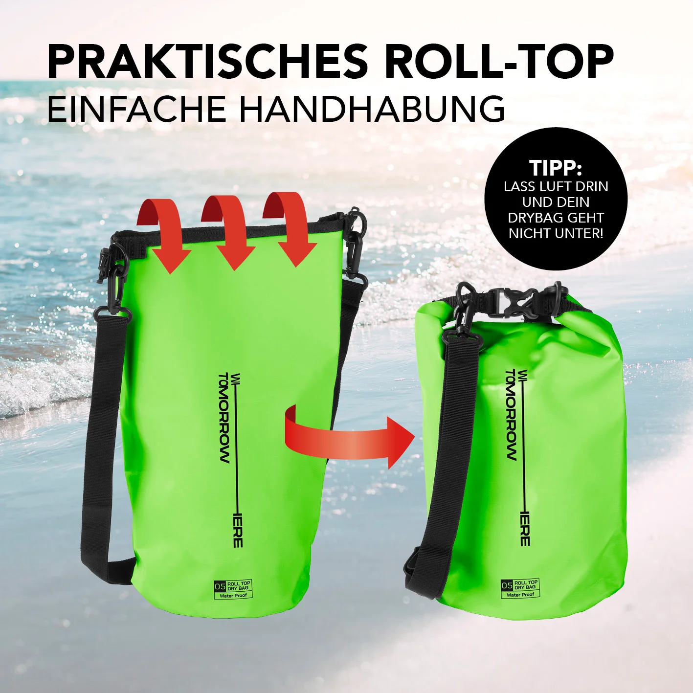 Dry Bag 5L - Style 02 - Grün - Image 6
