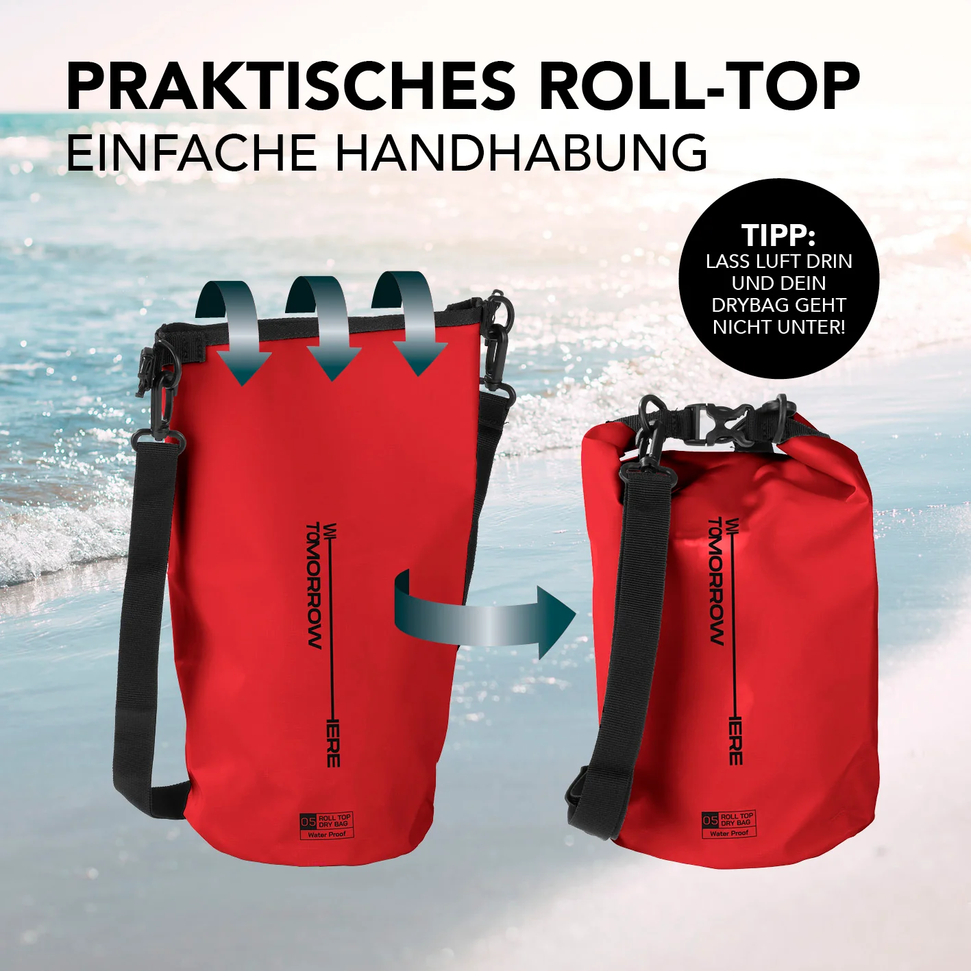 Dry Bag 5L - Style 02 - Rot - Image 6