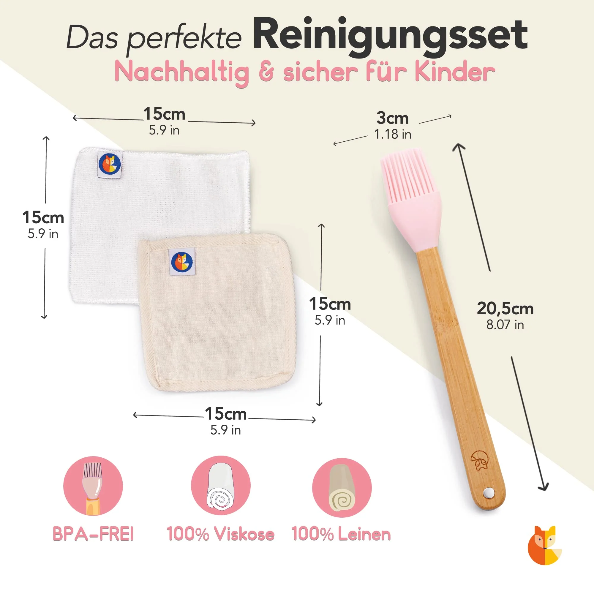 Reinigungs Set 3 tlg. – Rosa - Image 2
