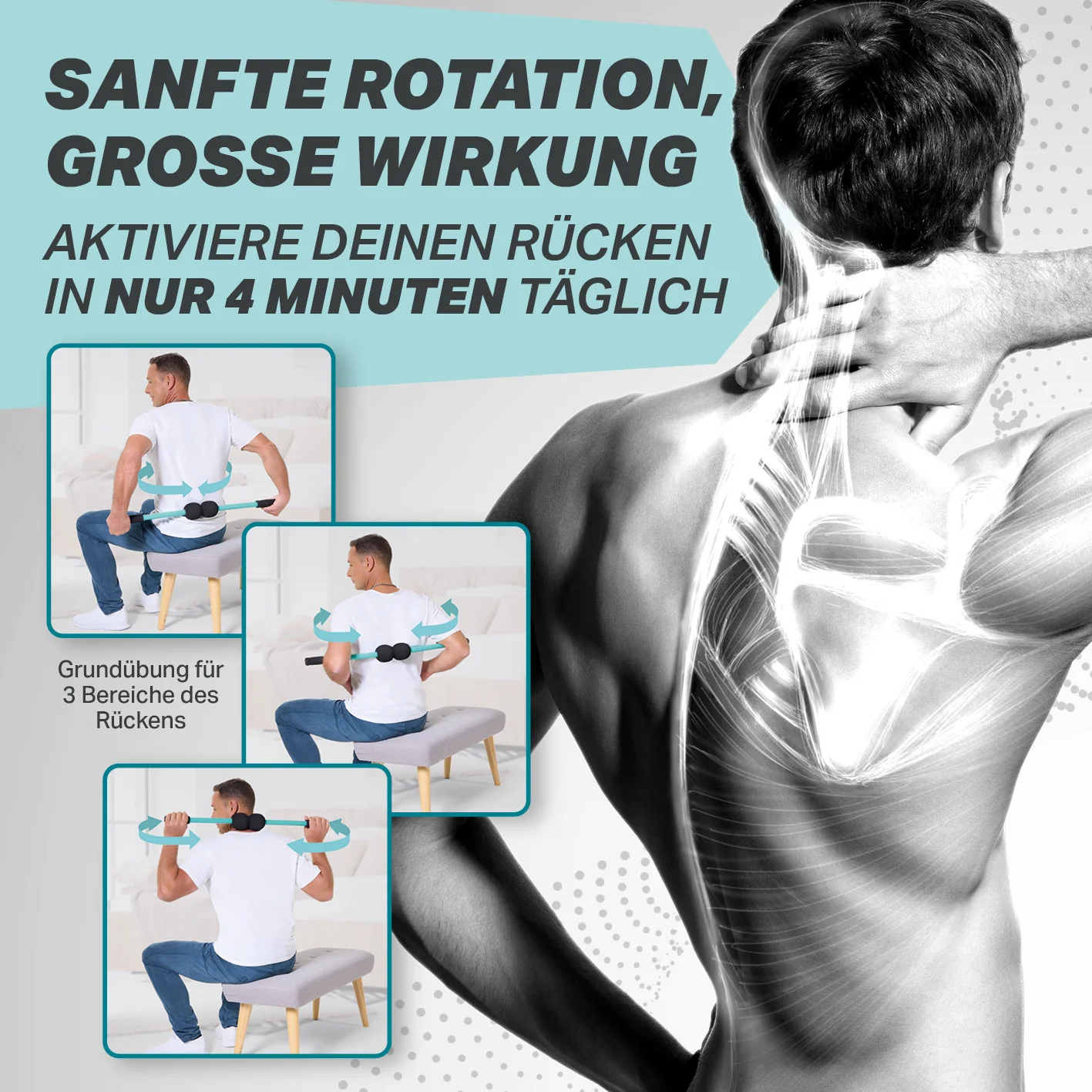 Rückentrainer für Beweglichkeit & Stabilität - Mobilisation & Rotation - Image 2