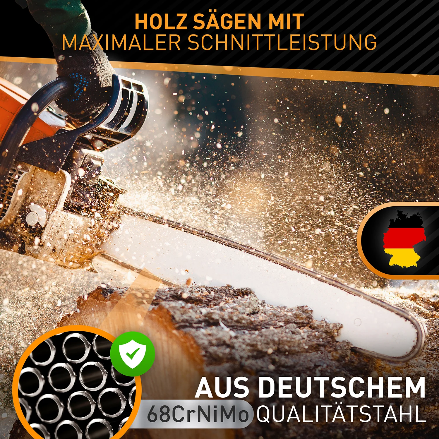 Sägeketten 3/8" 1,3mm für 35cm Schwert - 3er Pack - Image 2