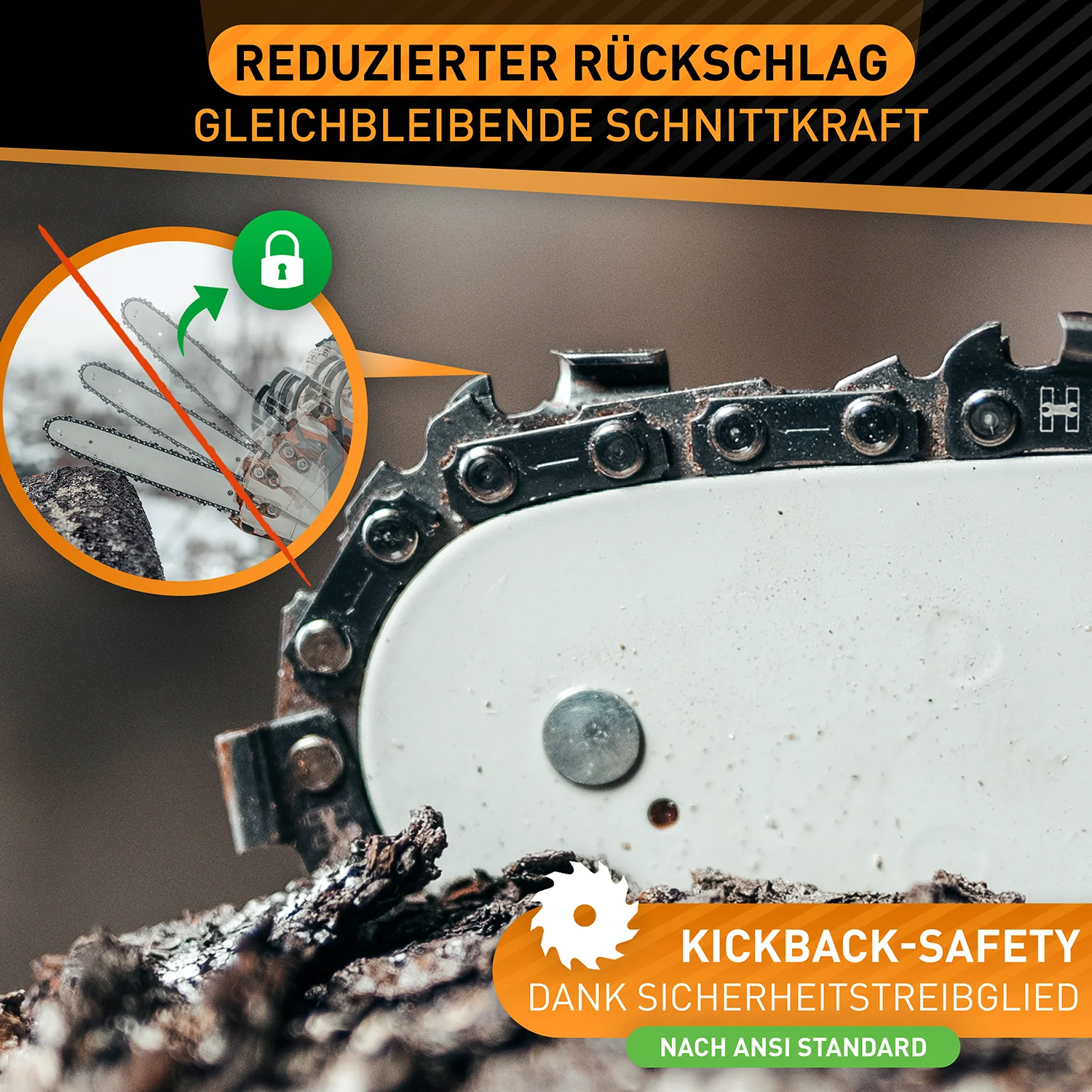 Sägeketten 3/8" 1,3mm für 35cm Schwert - 3er Pack - Image 4