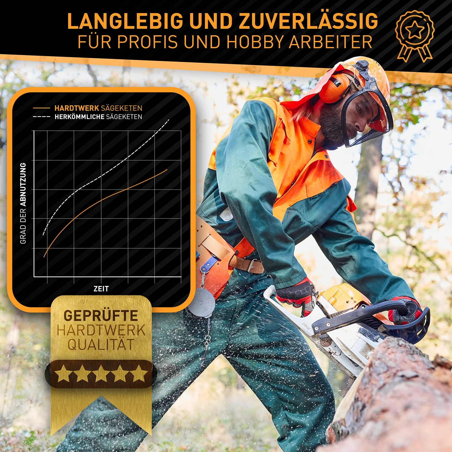 Sägeketten 3/8" 1,3mm für 35cm Schwert - 3er Pack - Image 6