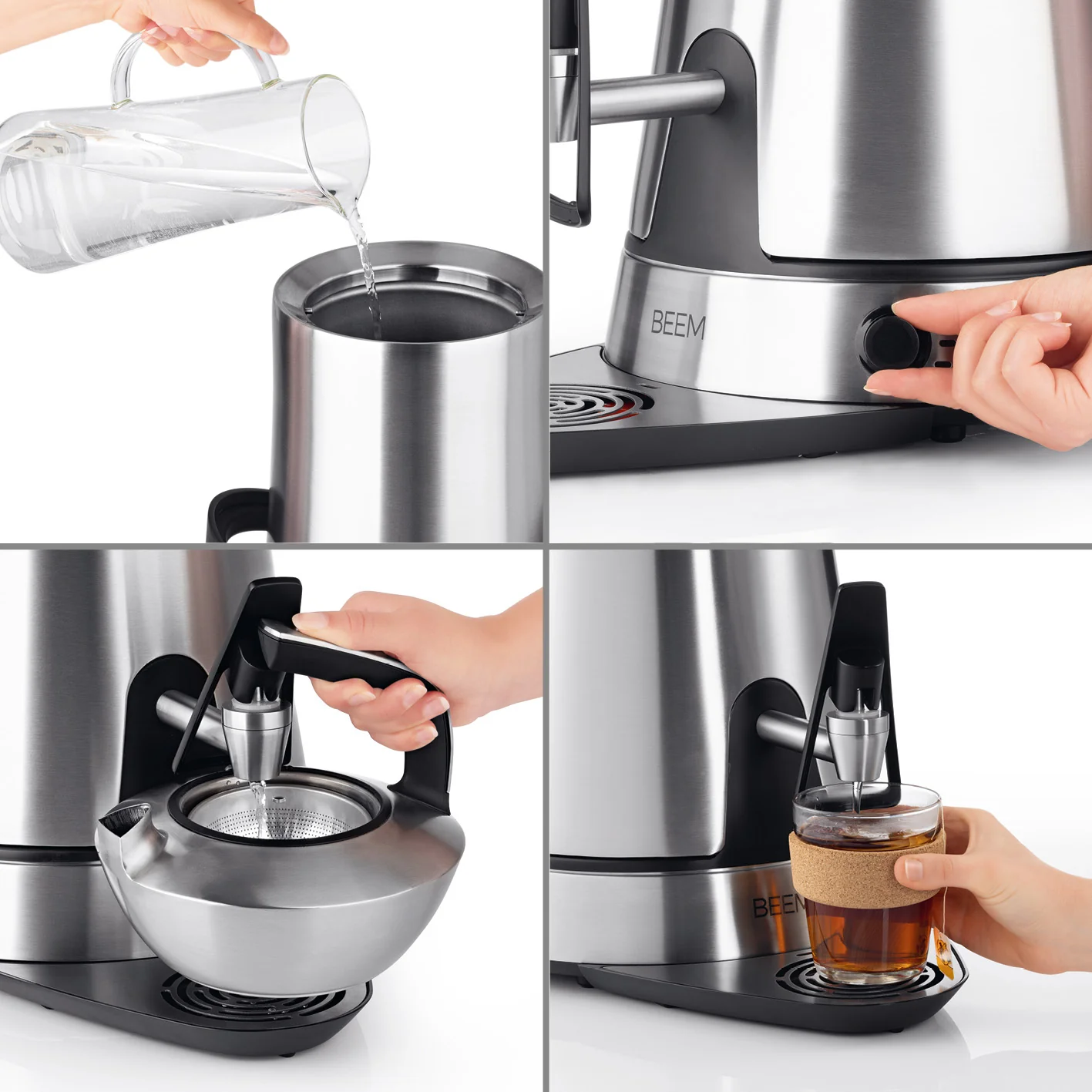 Samowar Amira mit Dispenser 10 l - Edelstahl - Image 4