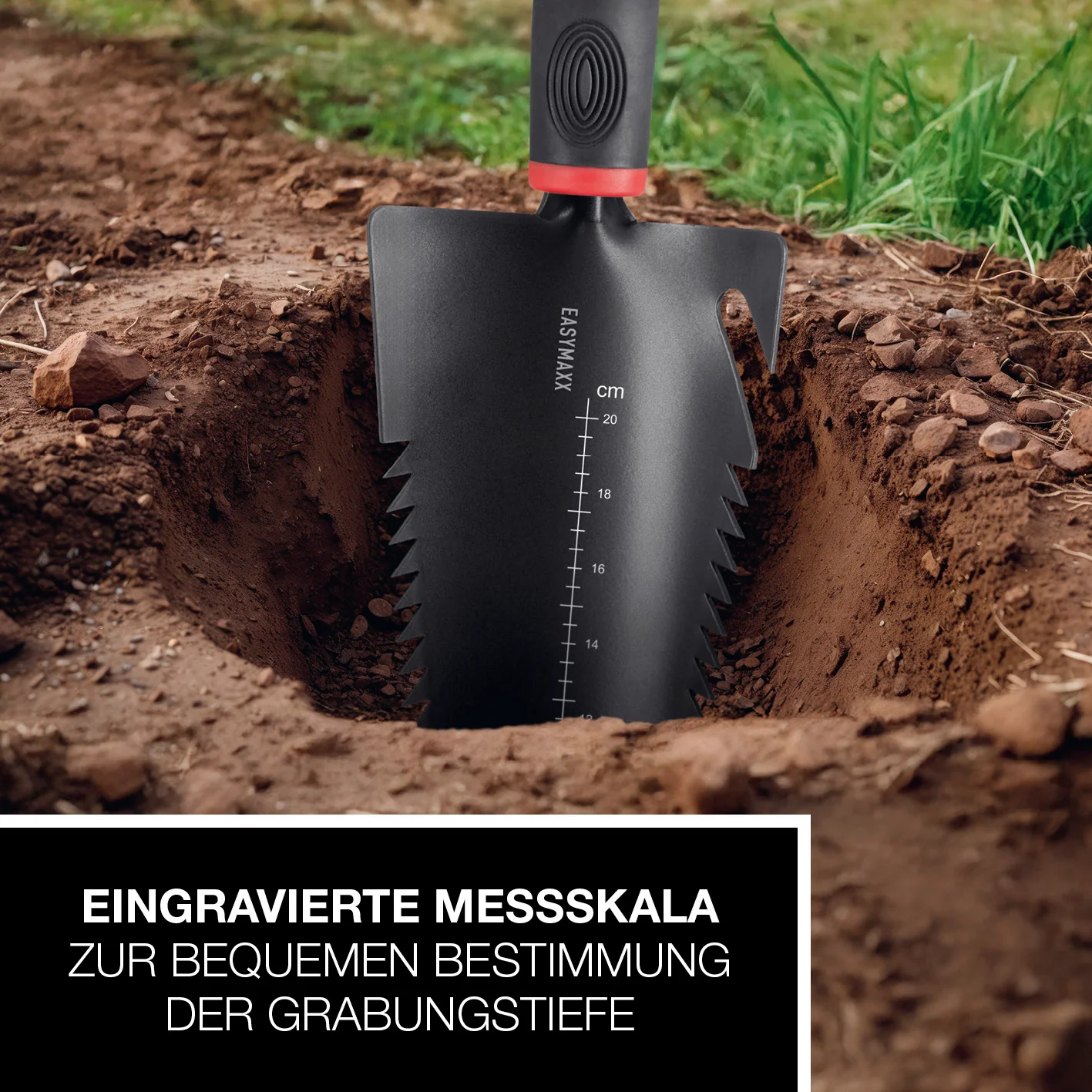 Schaufel mit Wurzelsäge - Schwarz/Rot - Image 3