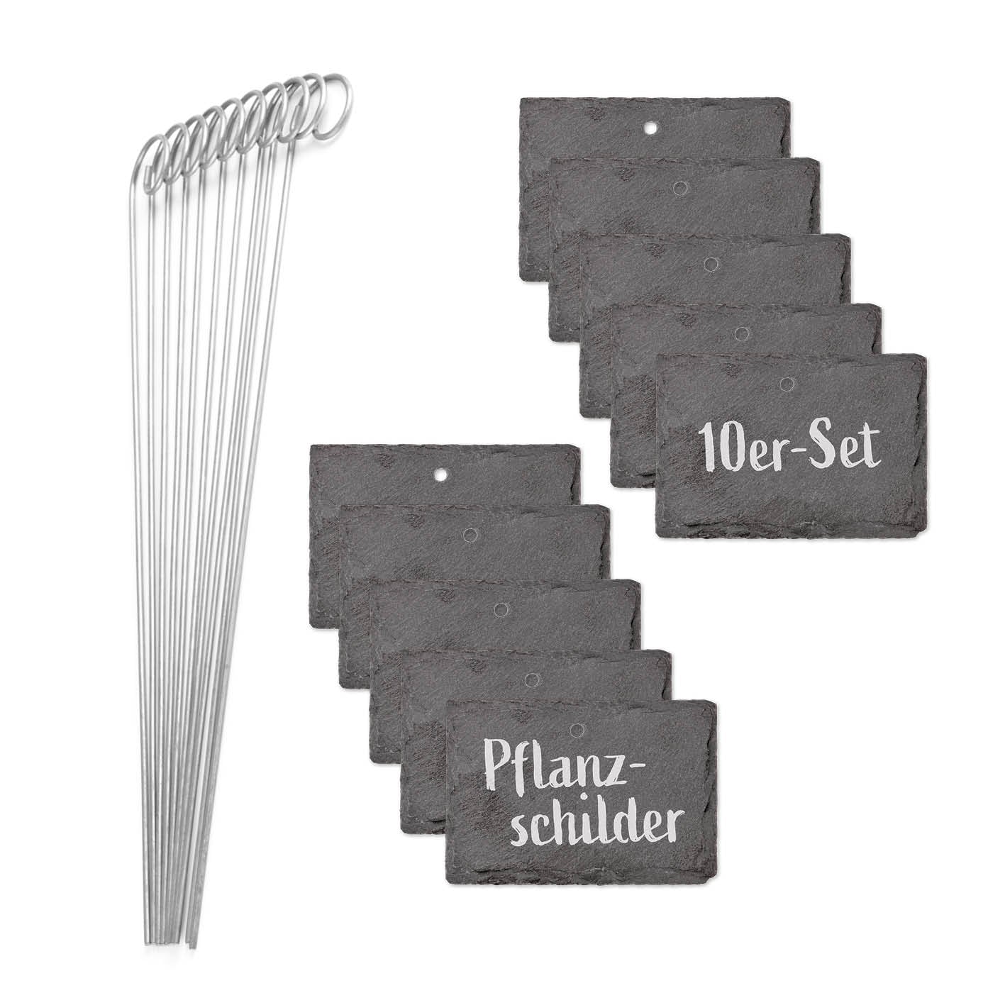 Pflanzschilder-Set inkl. Erdspieße - eckig