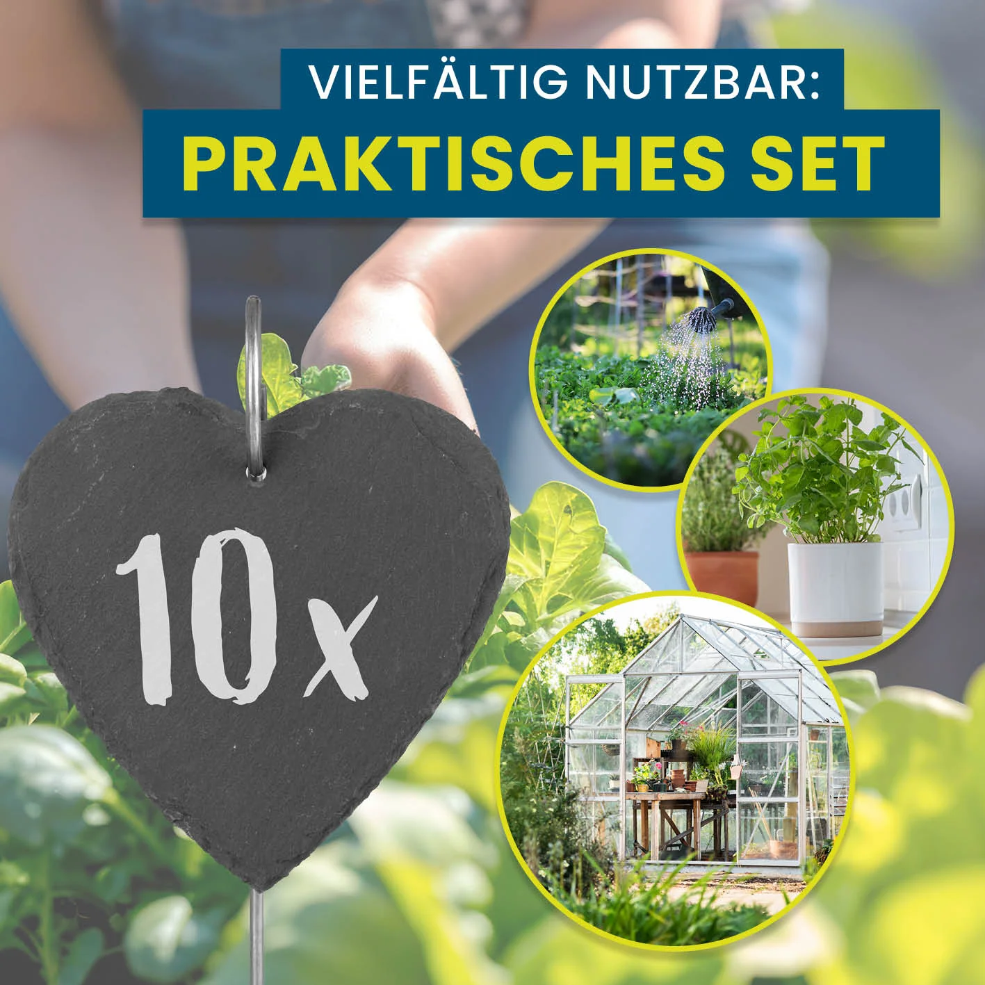 Pflanzschilder-Set inkl. Erdspieße - Herz - Image 5