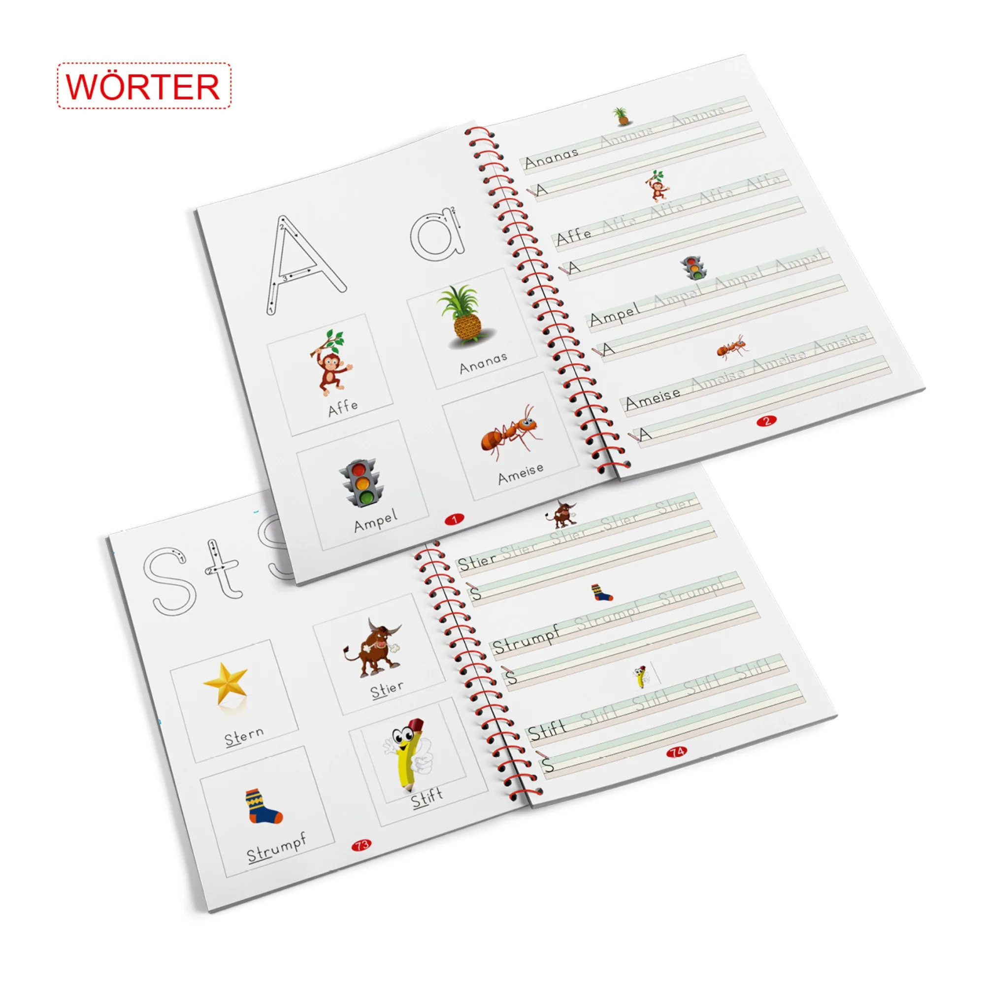 Heft-Set Buchstaben, Zahlen & Wörter mit Bleistift/Radiergummi - DIN-A4 - Image 6