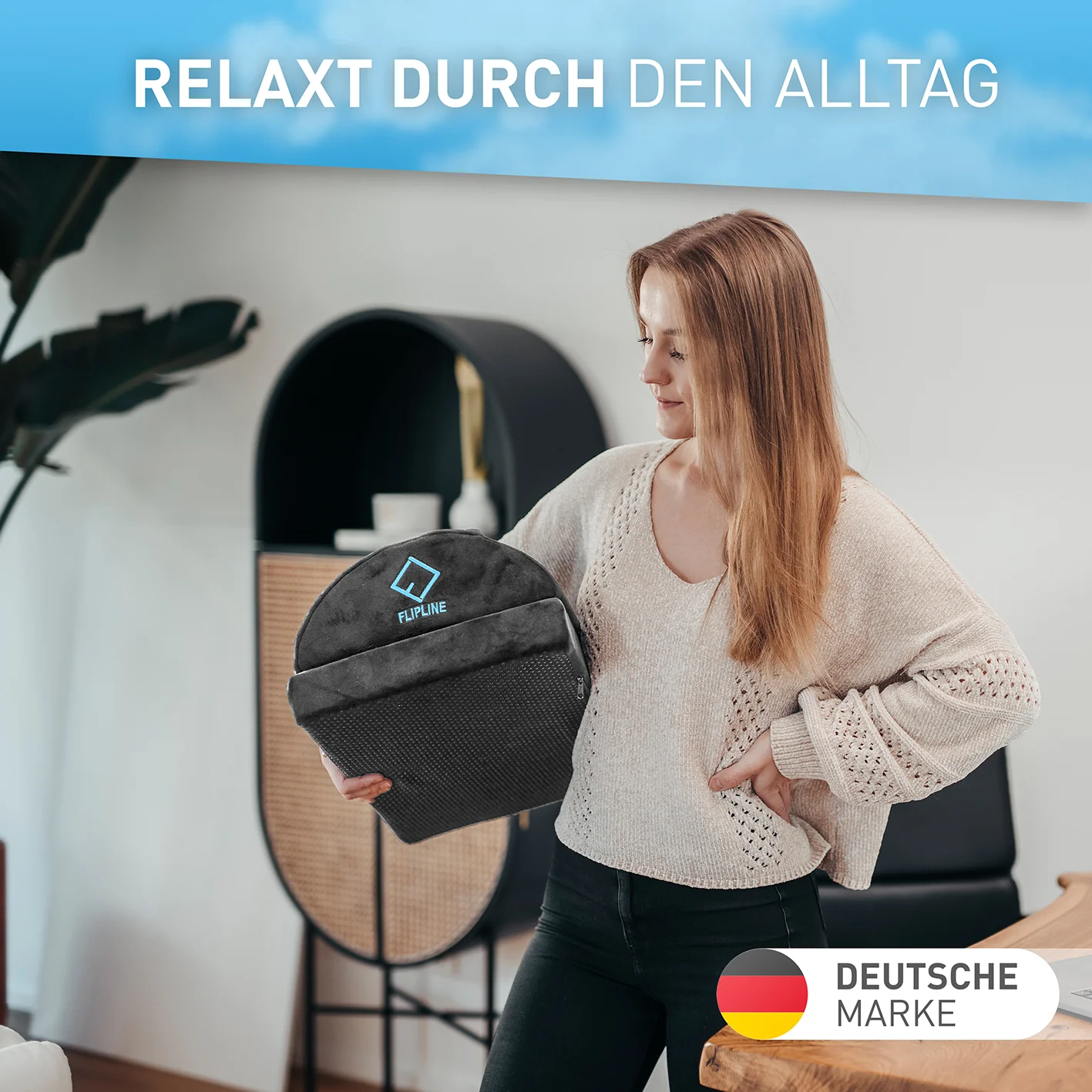 Schreibtisch-Fußstütze mit Fußtasche - Dunkelgrau - Image 6