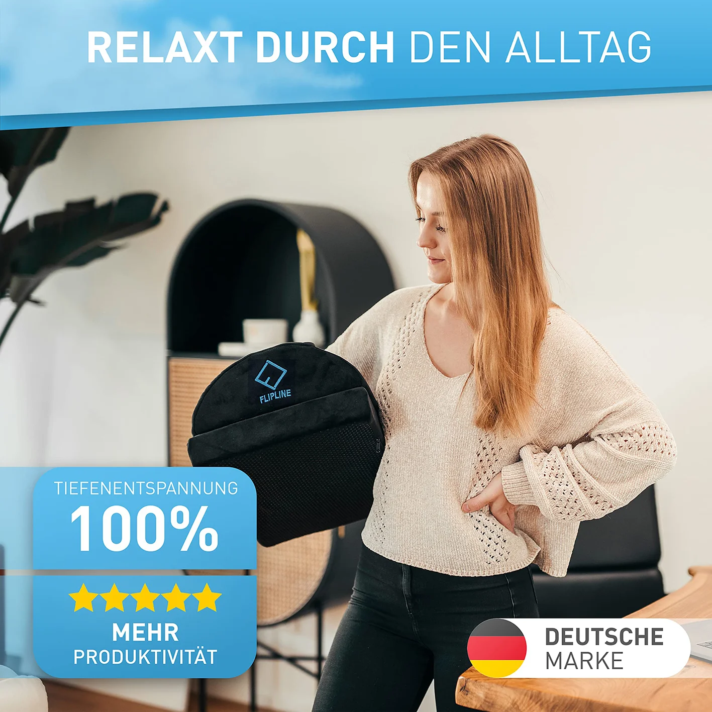 Schreibtisch-Fußstütze mit Fußtasche - Schwarz - Image 7
