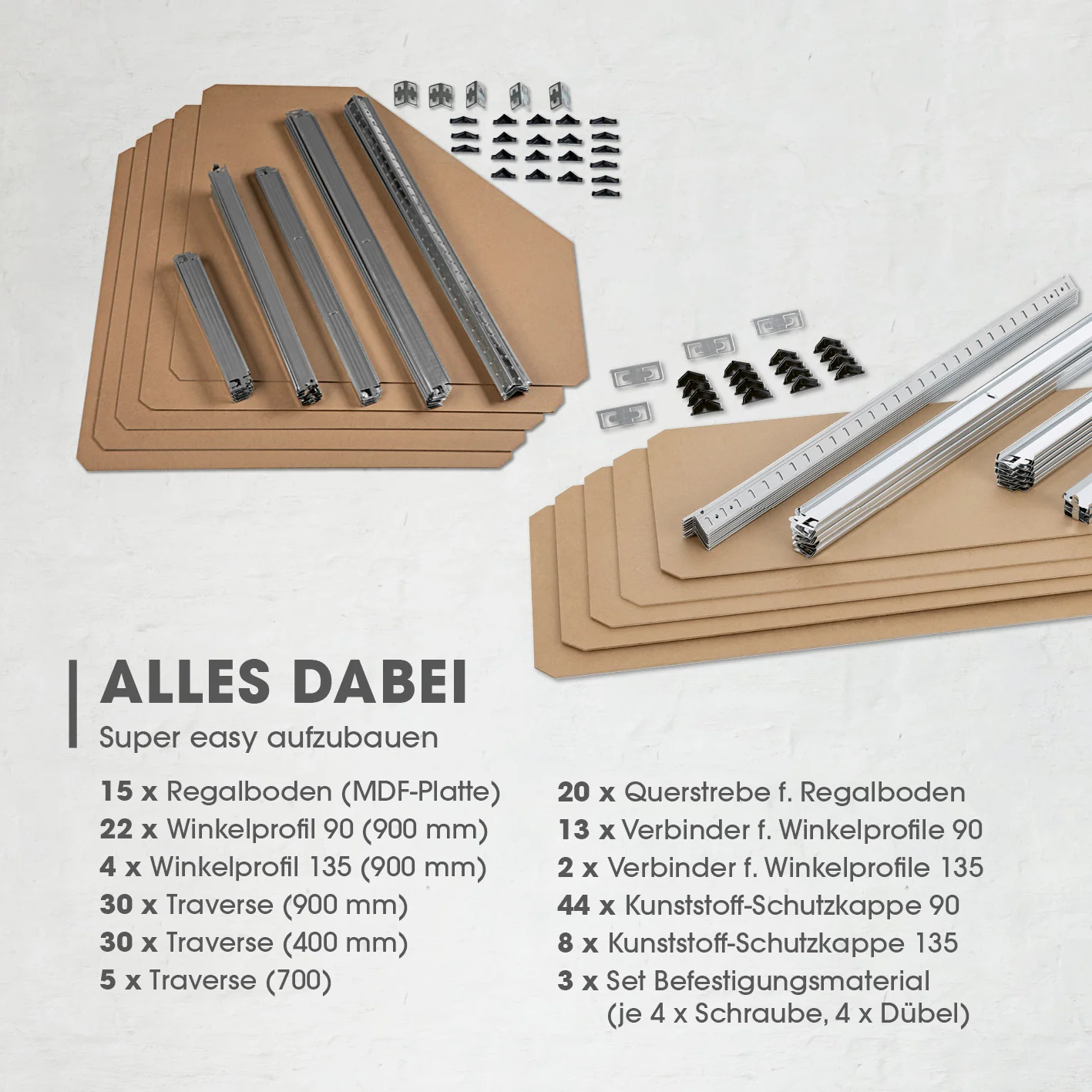 Schwerlastregal & Werkbank - 3er-Set - 2625 kg Traglast, 175 kg pro Ebene & 15 Ebenen - Image 5