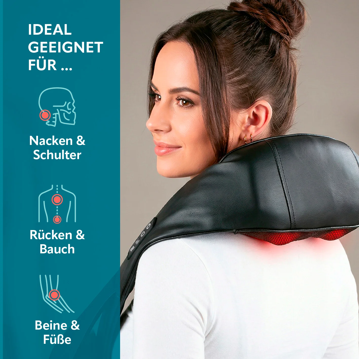 Shiatsu-Massagegerät mit 8 Massagebällen - Image 3