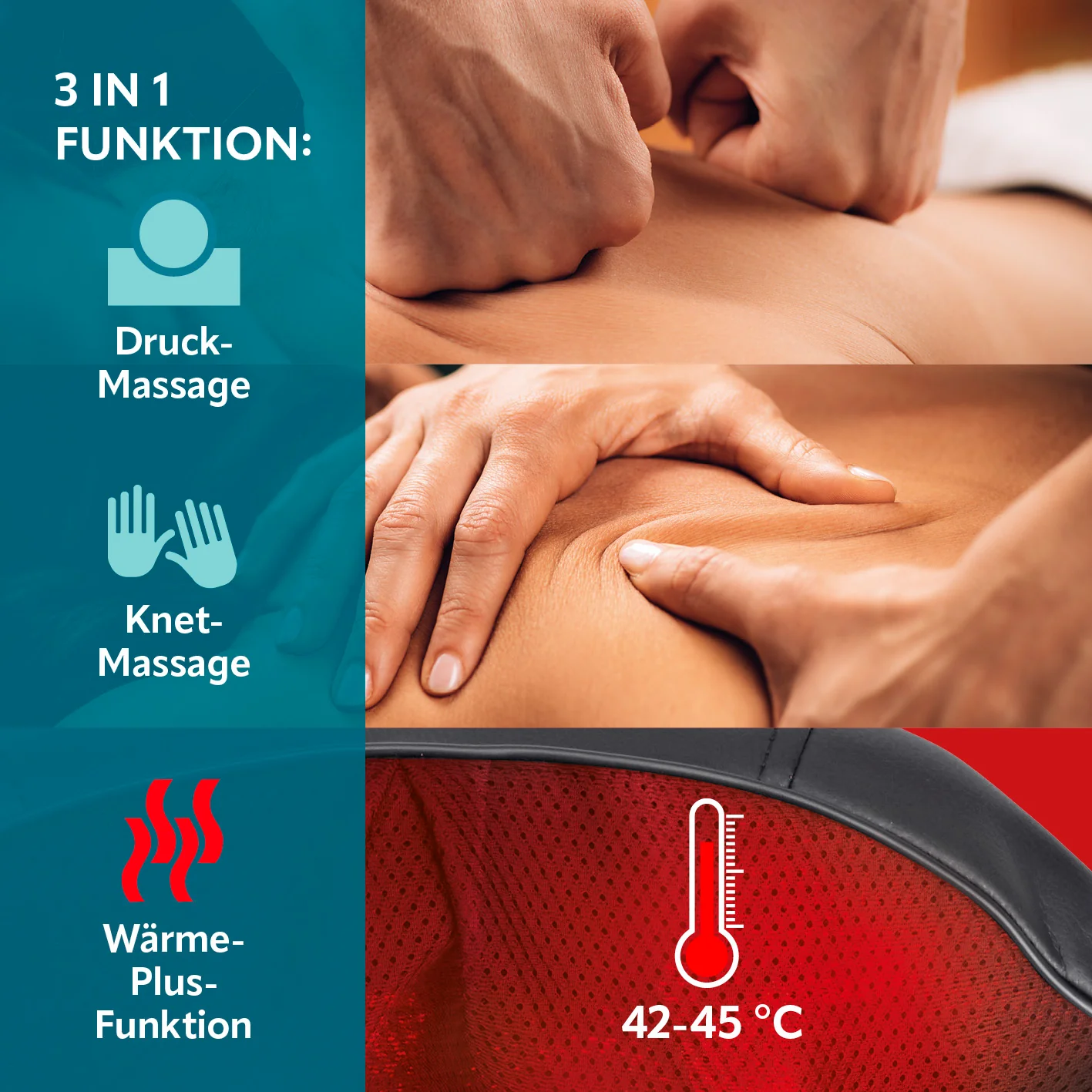 Shiatsu-Massagegerät mit 8 Massagebällen - Image 4
