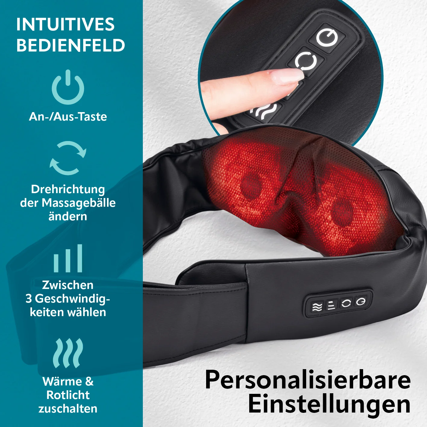 Shiatsu-Massagegerät mit 8 Massagebällen - Image 5