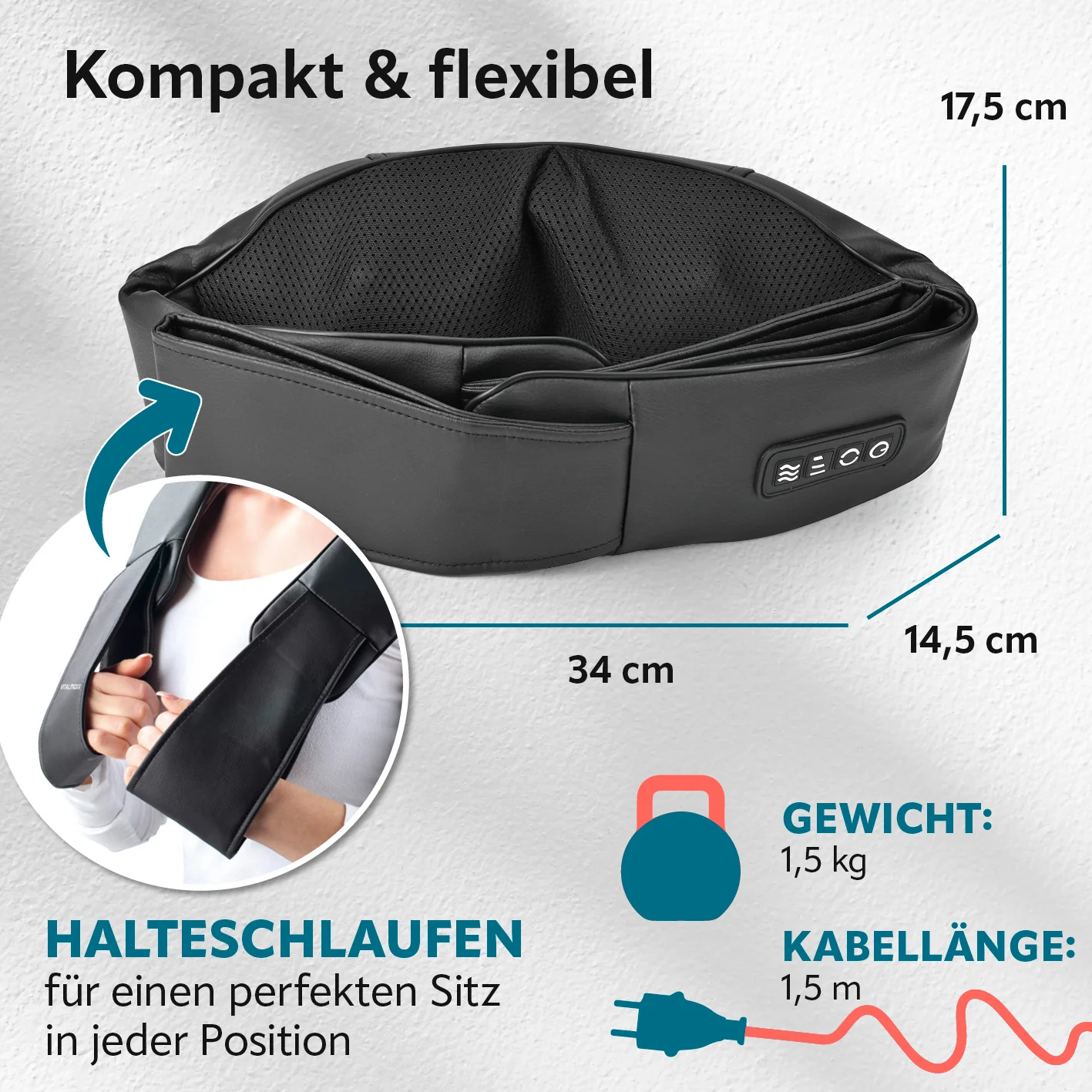 Shiatsu-Massagegerät mit 8 Massagebällen - Image 7