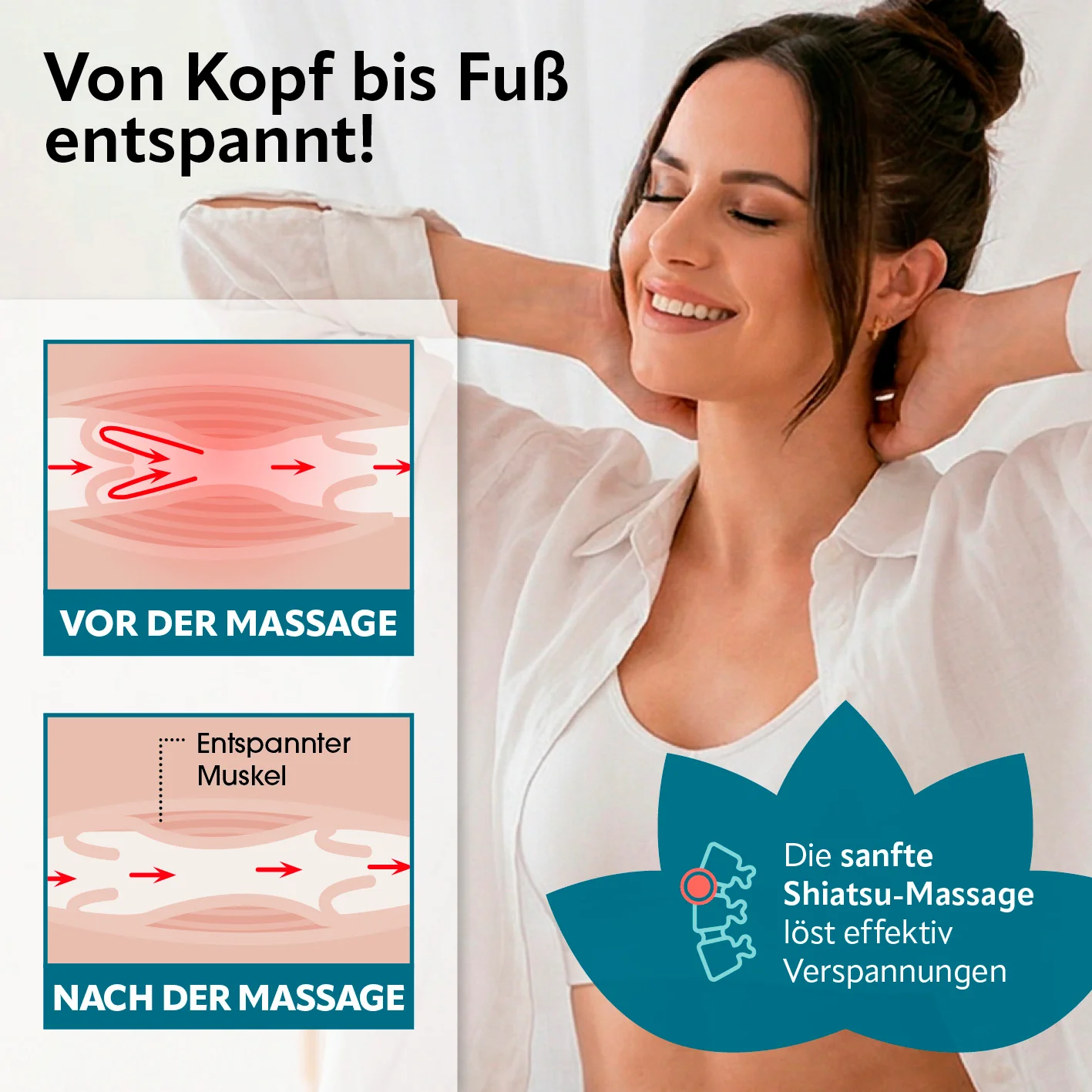 Shiatsu-Massagegerät mit 8 Massagebällen - Image 8