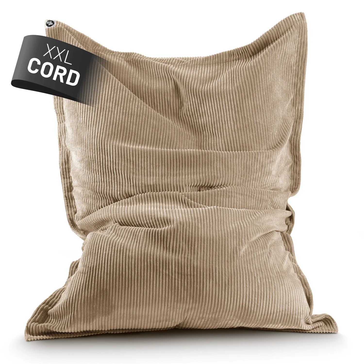 Sitzsack Classic XXL aus der LUMALAND Cord-Reihe - 380 L - 140 x 180 cm - Beige