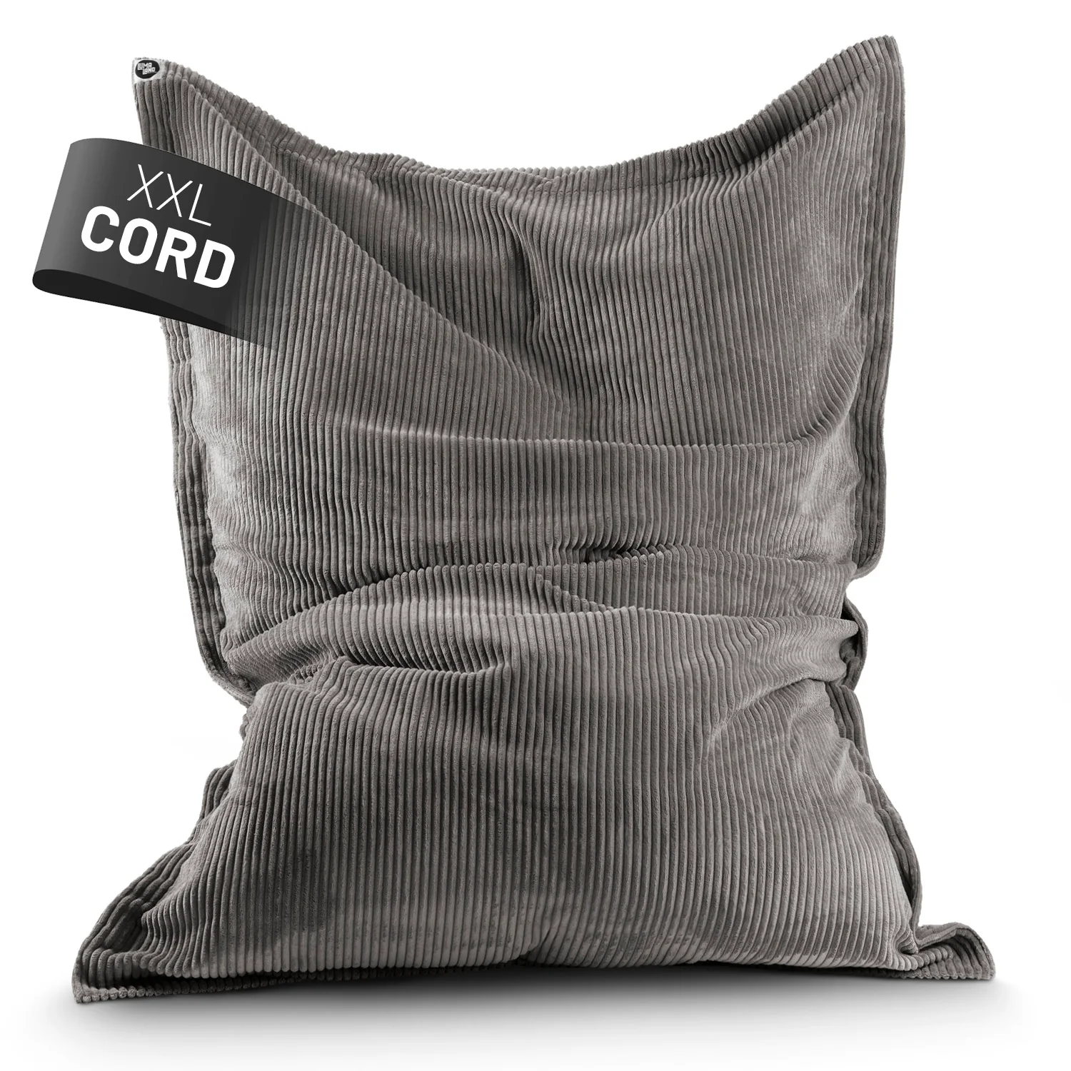 Sitzsack Classic XXL aus der LUMALAND Cord-Reihe - 380 L - 140 x 180 cm - Grau