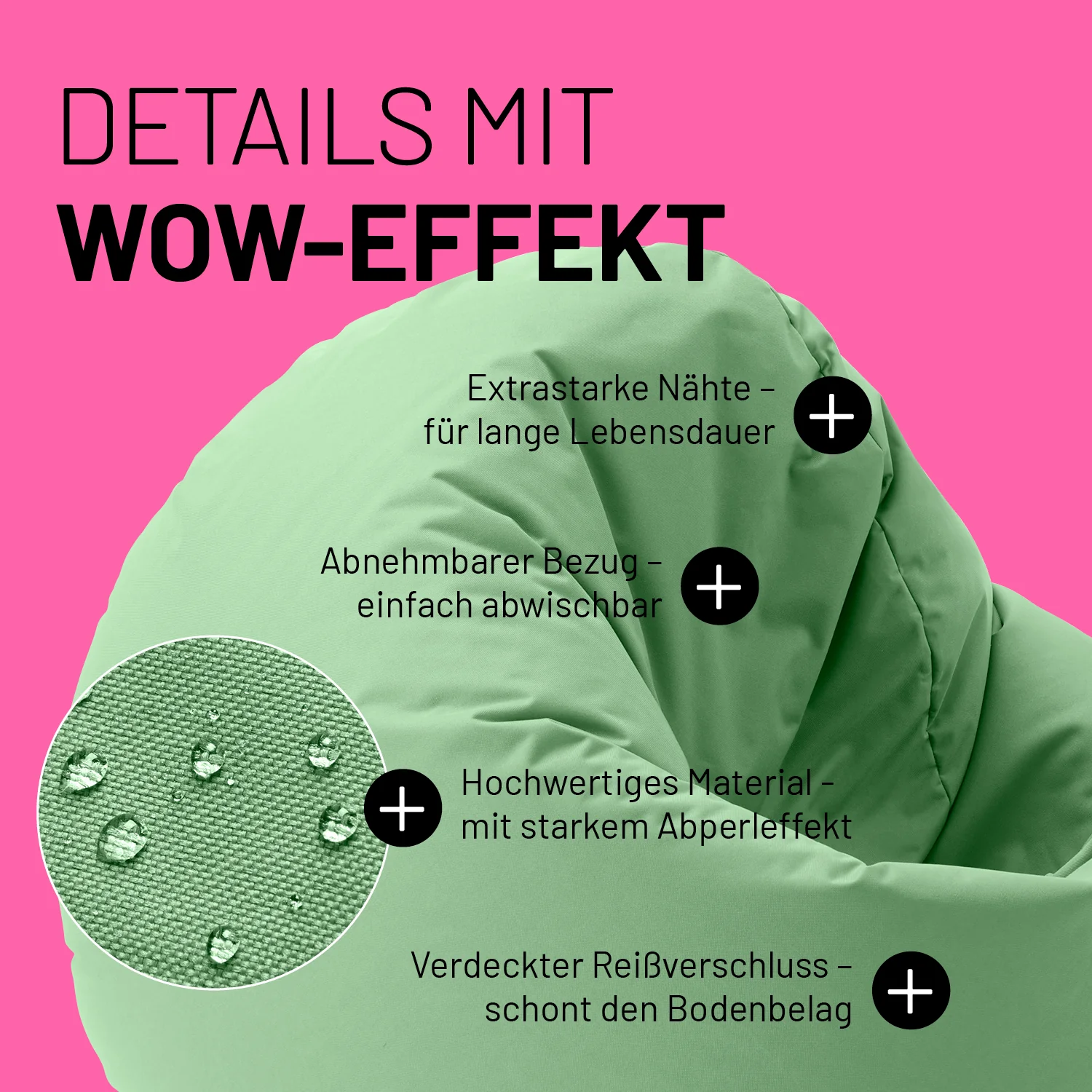 Sitzsack Drops (300 L) - indoor & outdoor - Pastellgrün - Image 5
