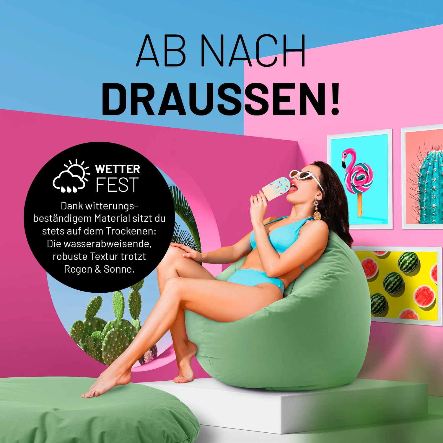 Sitzsack Drops (300 L) - indoor & outdoor - Pastellgrün - Image 6