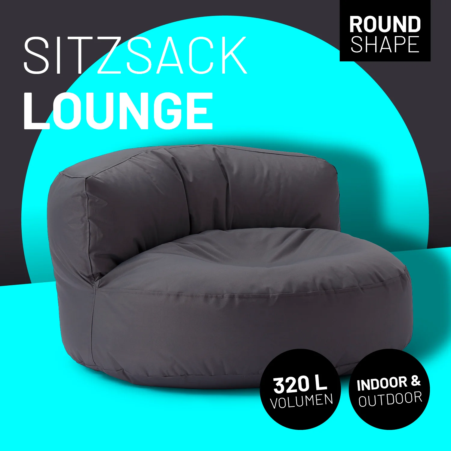 Sitzsack Lounge (320 L) - indoor & outdoor - Anthrazit - Image 2