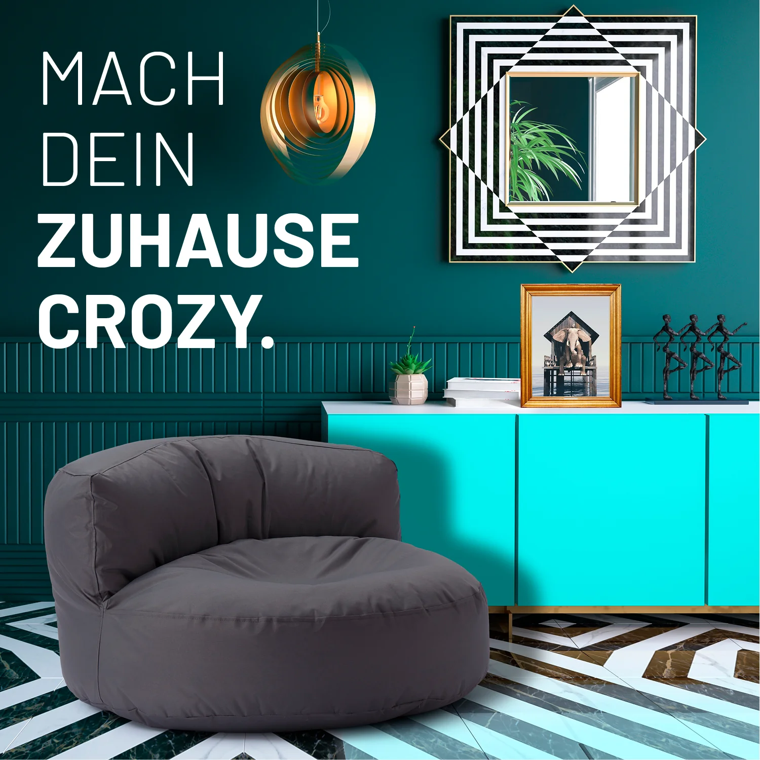 Sitzsack Lounge (320 L) - indoor & outdoor - Anthrazit - Image 3