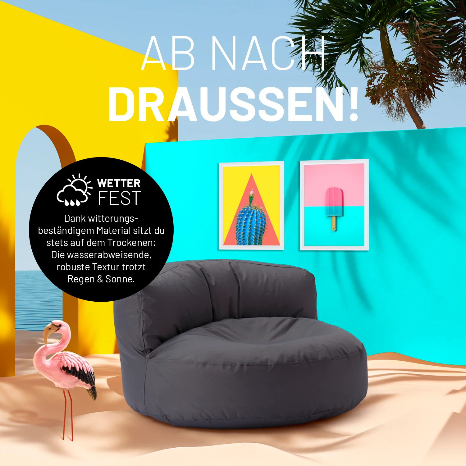 Sitzsack Lounge (320 L) - indoor & outdoor - Anthrazit - Image 6