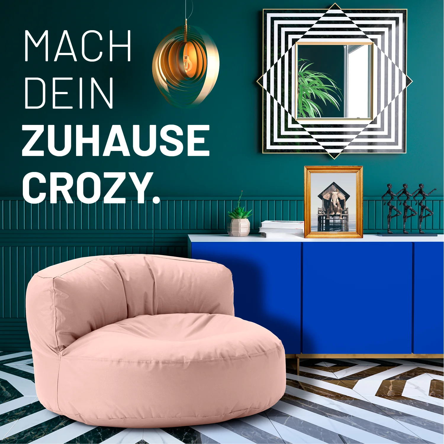 Sitzsack Lounge (320 L) - indoor & outdoor - Pastell Pink - Image 3