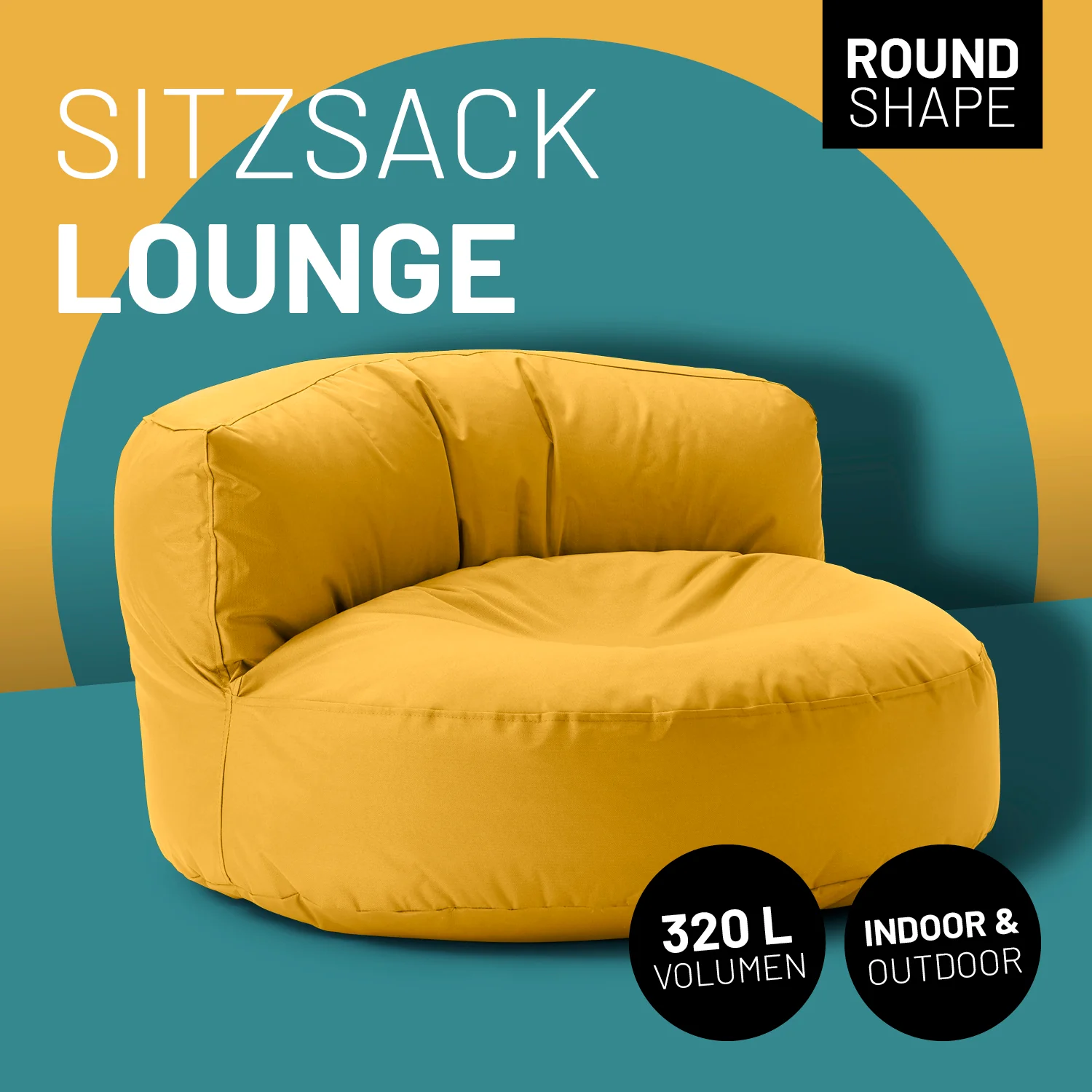Sitzsack Lounge (320 L) - indoor & outdoor - Senfgelb - Image 2