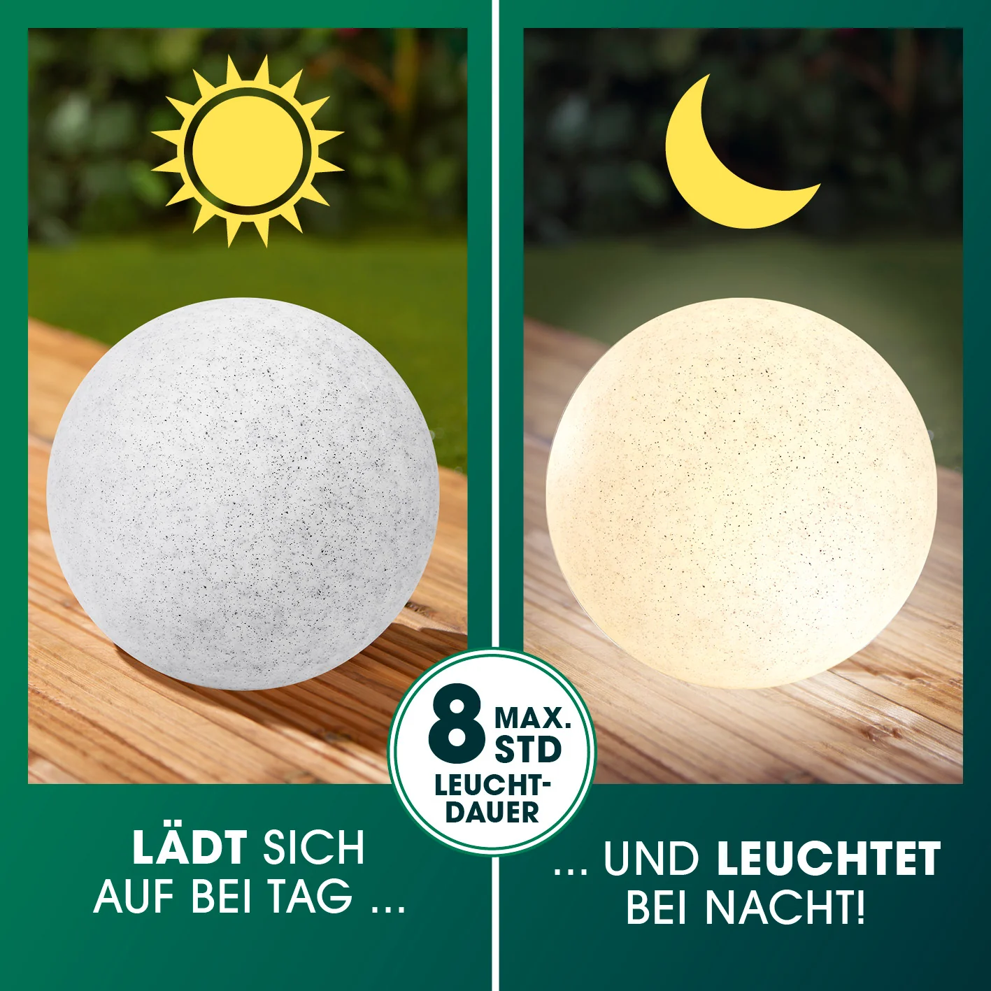 Solar-Dekostein mit Fernbedienung & Farbwechsel - 2er-Set - Image 2