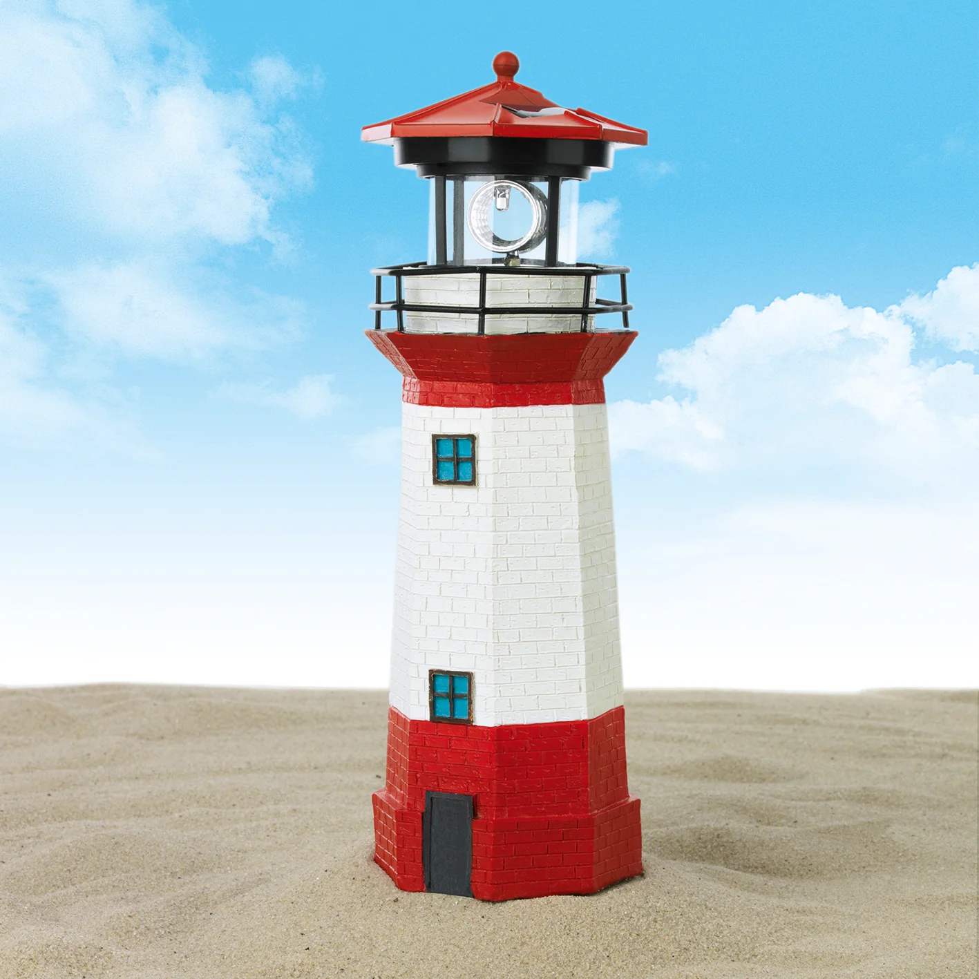 Solar-Leuchte Leuchtturm - Rot/Weiß - Image 2