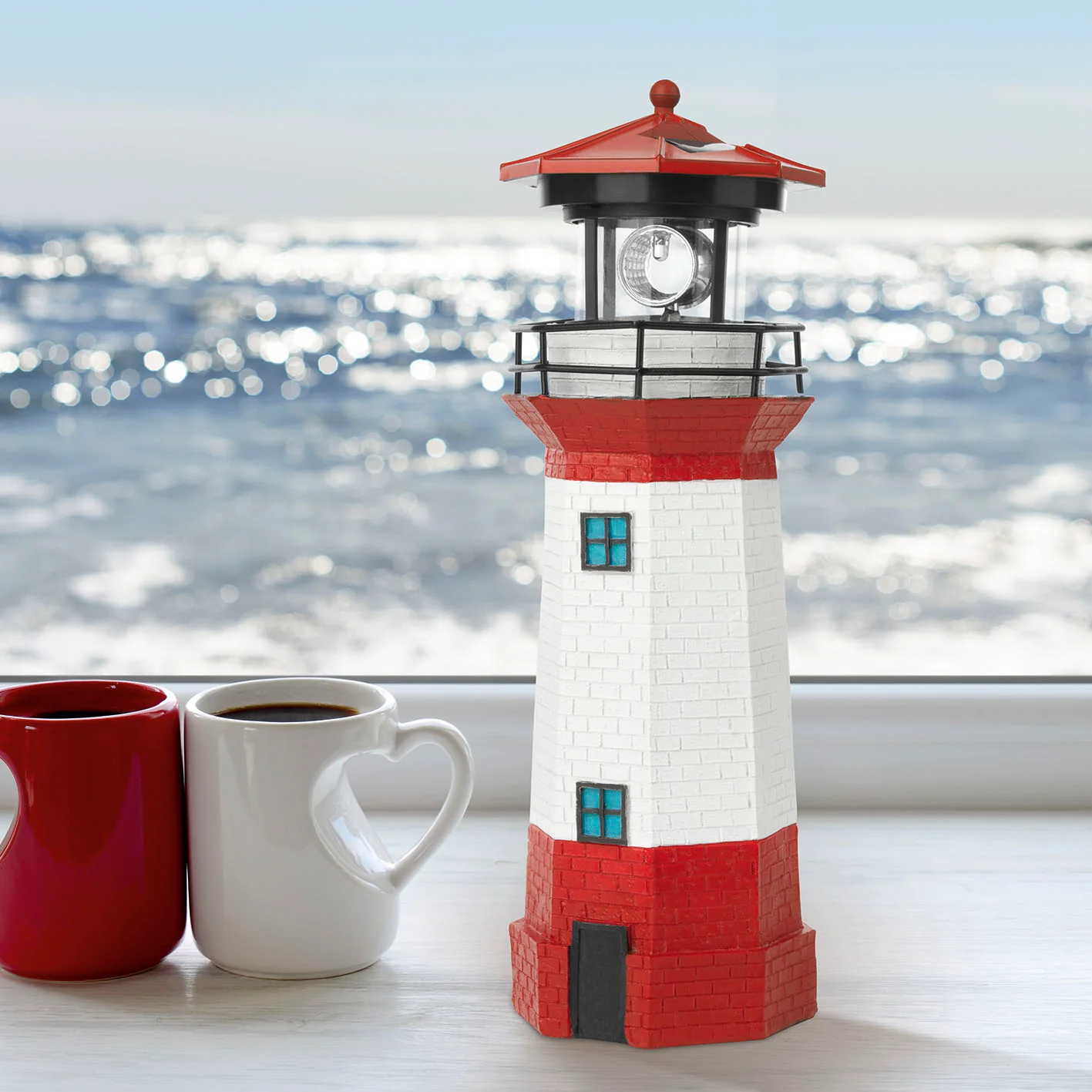 Solar-Leuchte Leuchtturm - Rot/Weiß - Image 7