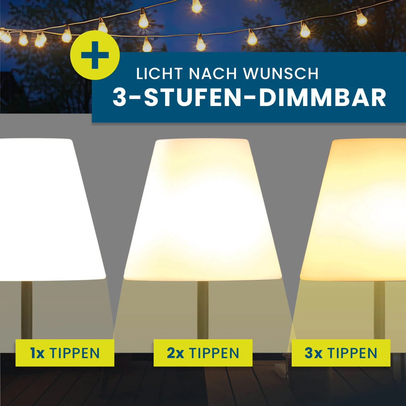 Solar-Stehlampe - 3-fach höhenverstellbar - 3 Helligkeitsstufen - Image 3