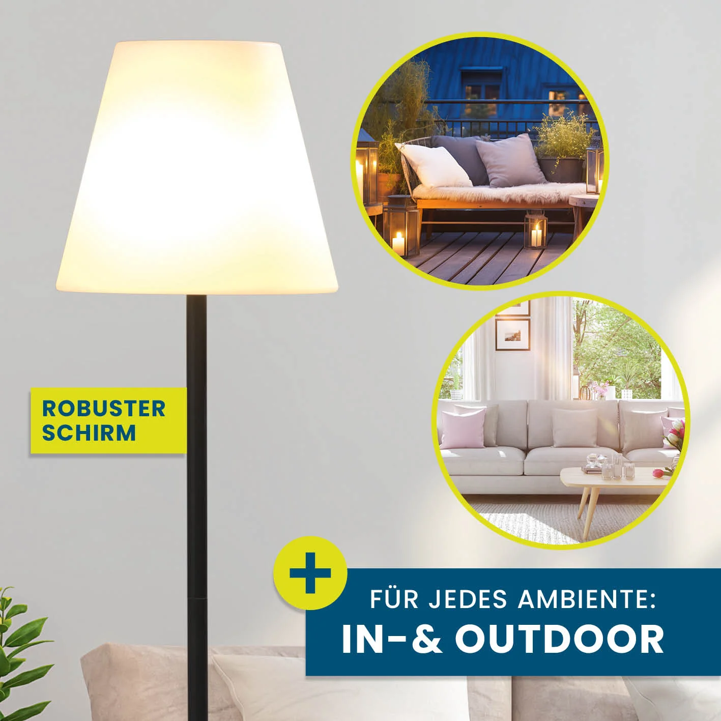 Solar-Stehlampe - 3-fach höhenverstellbar - 3 Helligkeitsstufen - Image 4