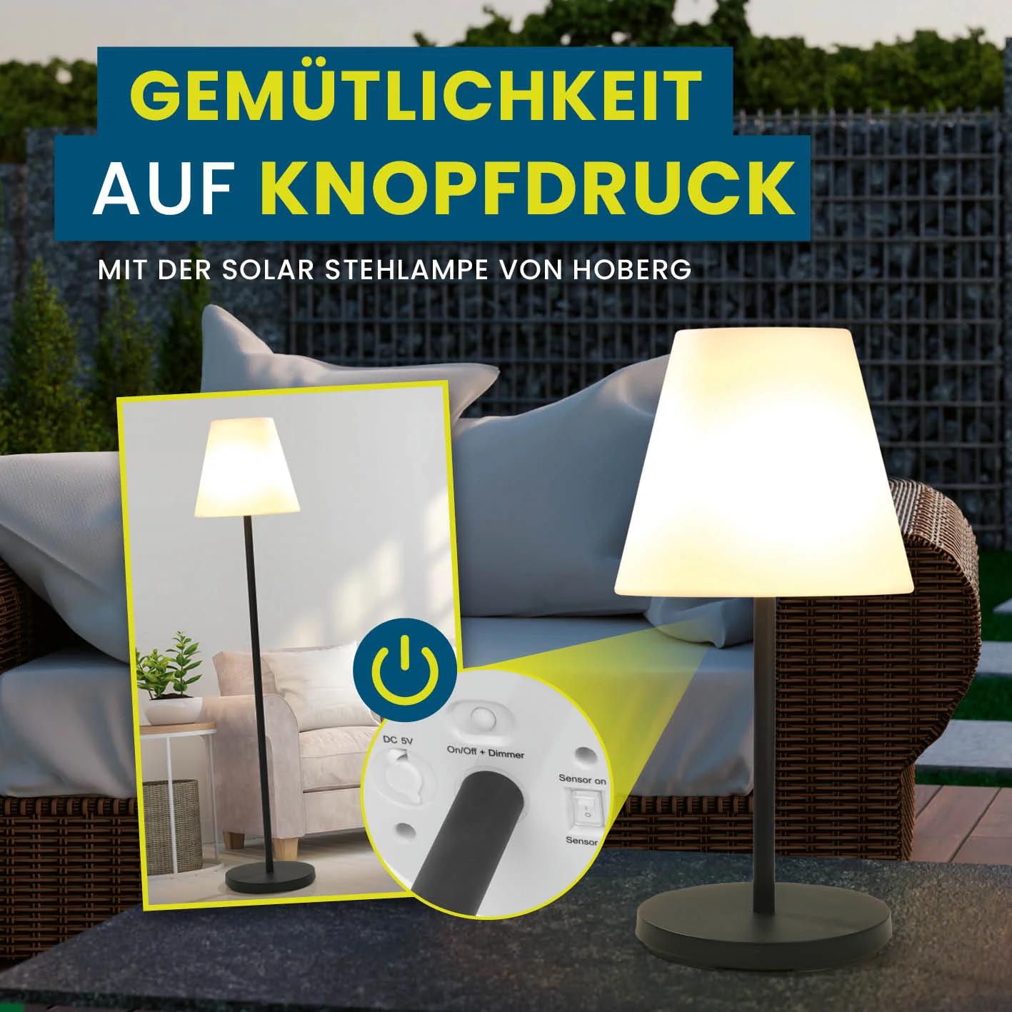 Solar-Stehlampe - 3-fach höhenverstellbar - 3 Helligkeitsstufen - Image 7