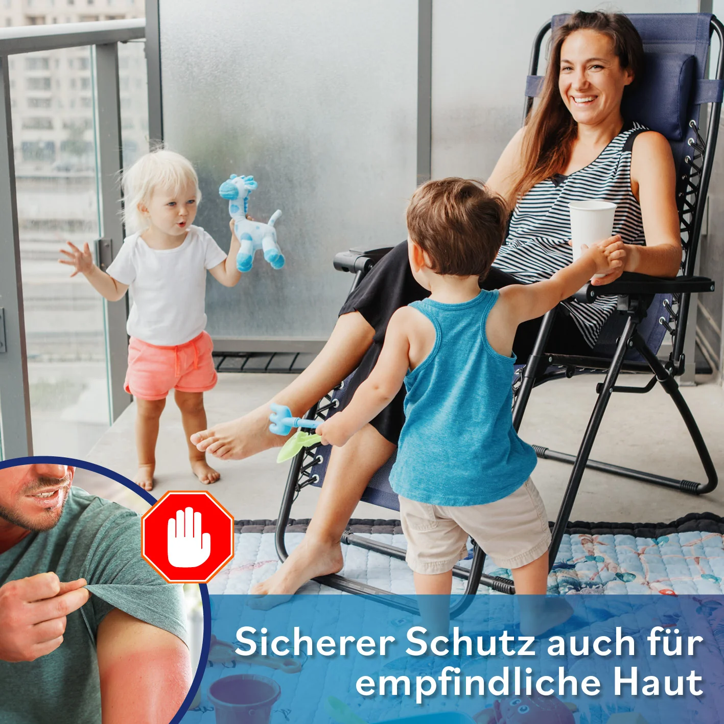 EASYmaxx Sonnenschirm - rechteckig, grau - Image 5