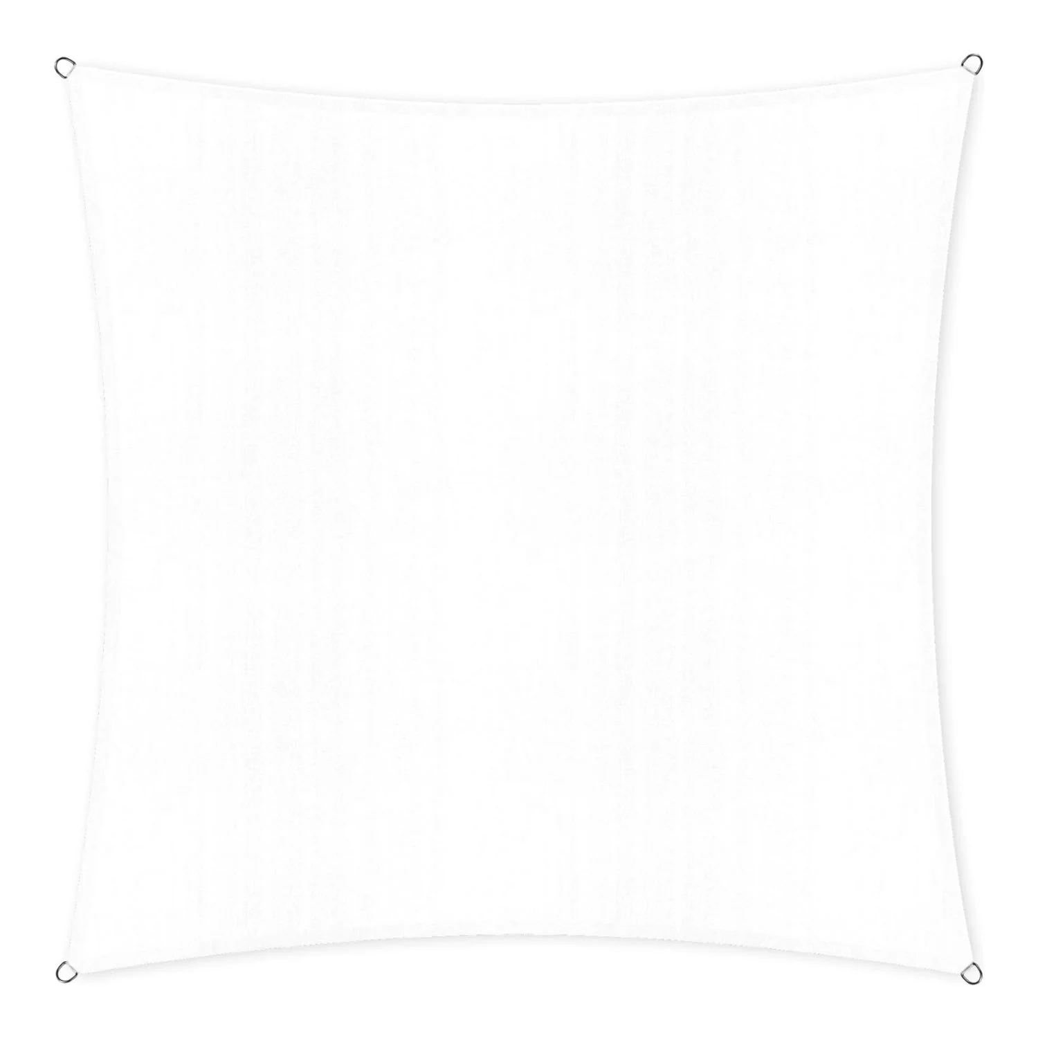 Sonnensegel 100% HDPE mit Stabilisator für UV-Schutz - Quadrat 3 x 3 Meter - Weiß