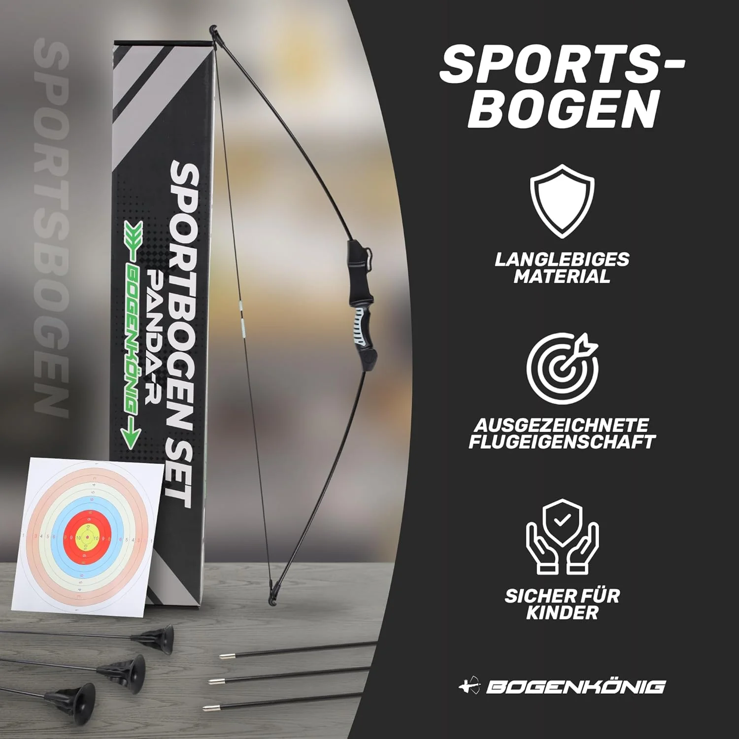 Sportbogen-Einsteigerset mit 6 Pfeilen - ideal für Kinder ab 7 J. - Image 7