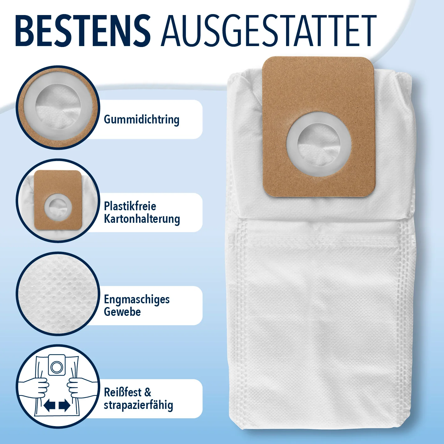 Staubbeutel 10er-Set für CLEANmaxx AeroTec 500 Absaugstation - 3,5 l - Image 5