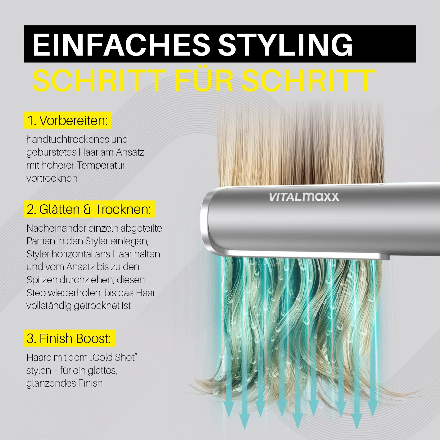 STYLE & SHINE by VITALmaxx Straight & Air Styler - Image 6