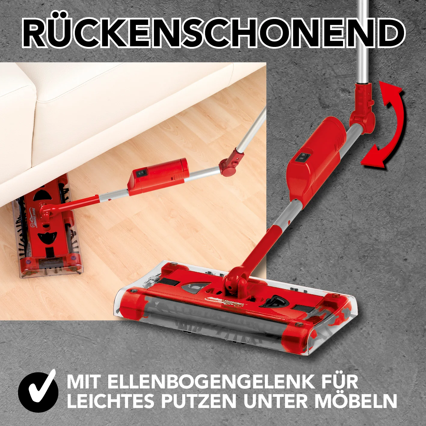Swivel Sweeper G 2 Akkubesen kabellos - Rot - Image 4