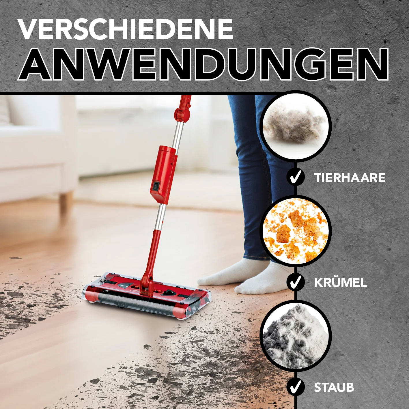 Swivel Sweeper G 2 Akkubesen kabellos - Rot - Image 7