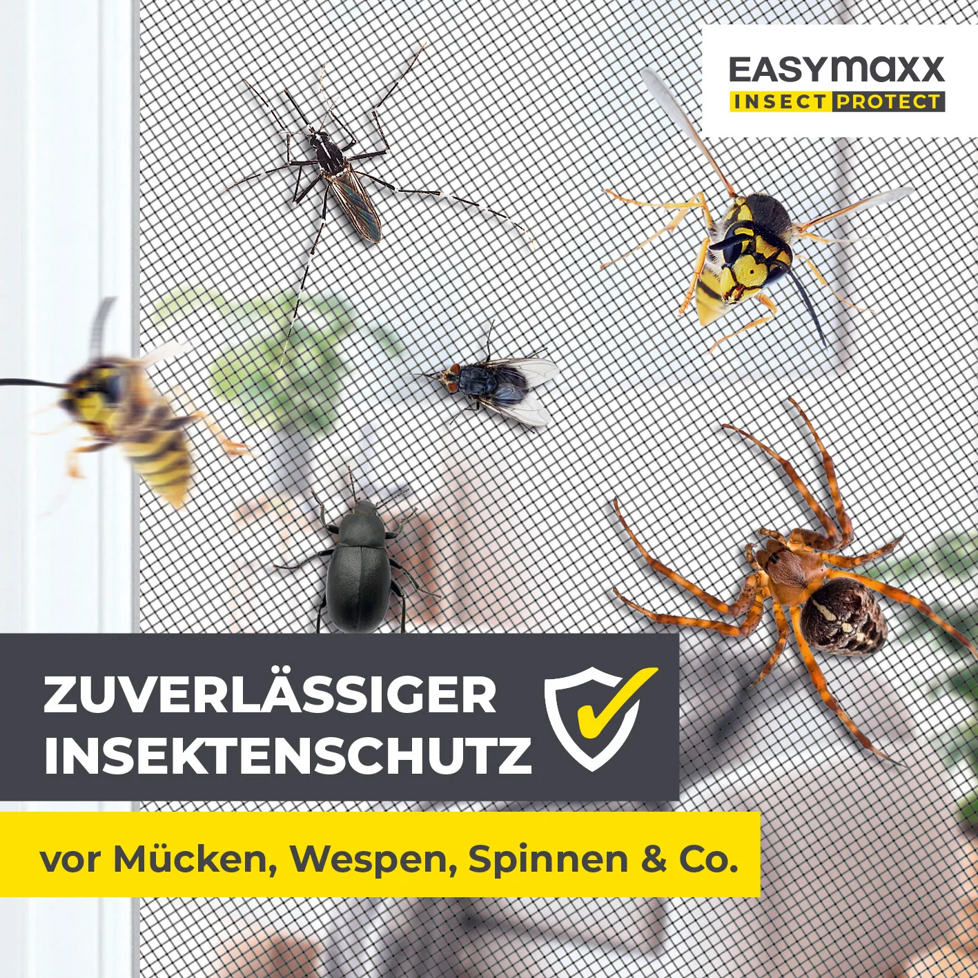 Teleskop-Insektenschutzgitter mit integriertem Netz - 2er-Set - weiß - Image 3