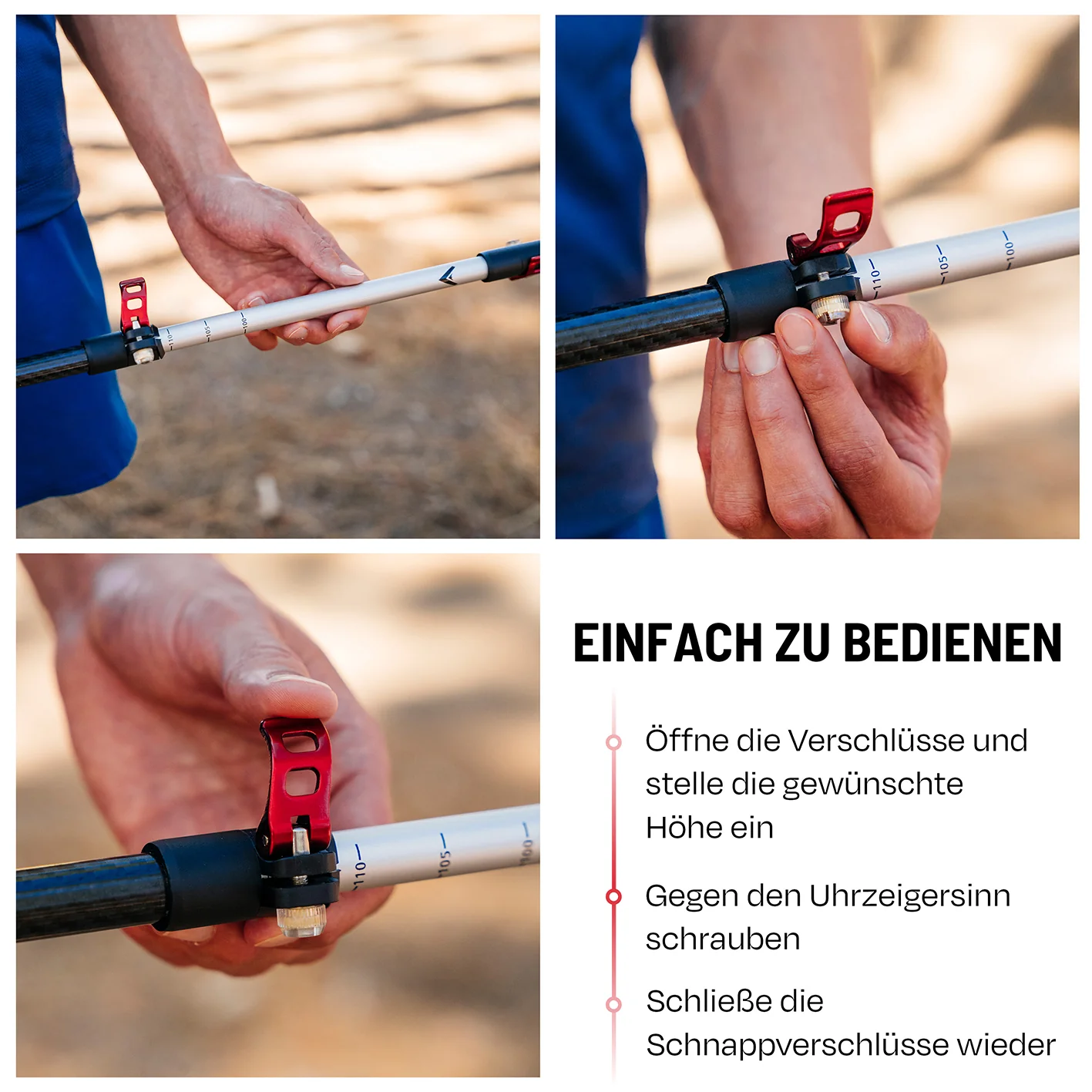 Teleskop Wanderstöcke - CarbonMix - 110 cm / 135 cm - Image 8