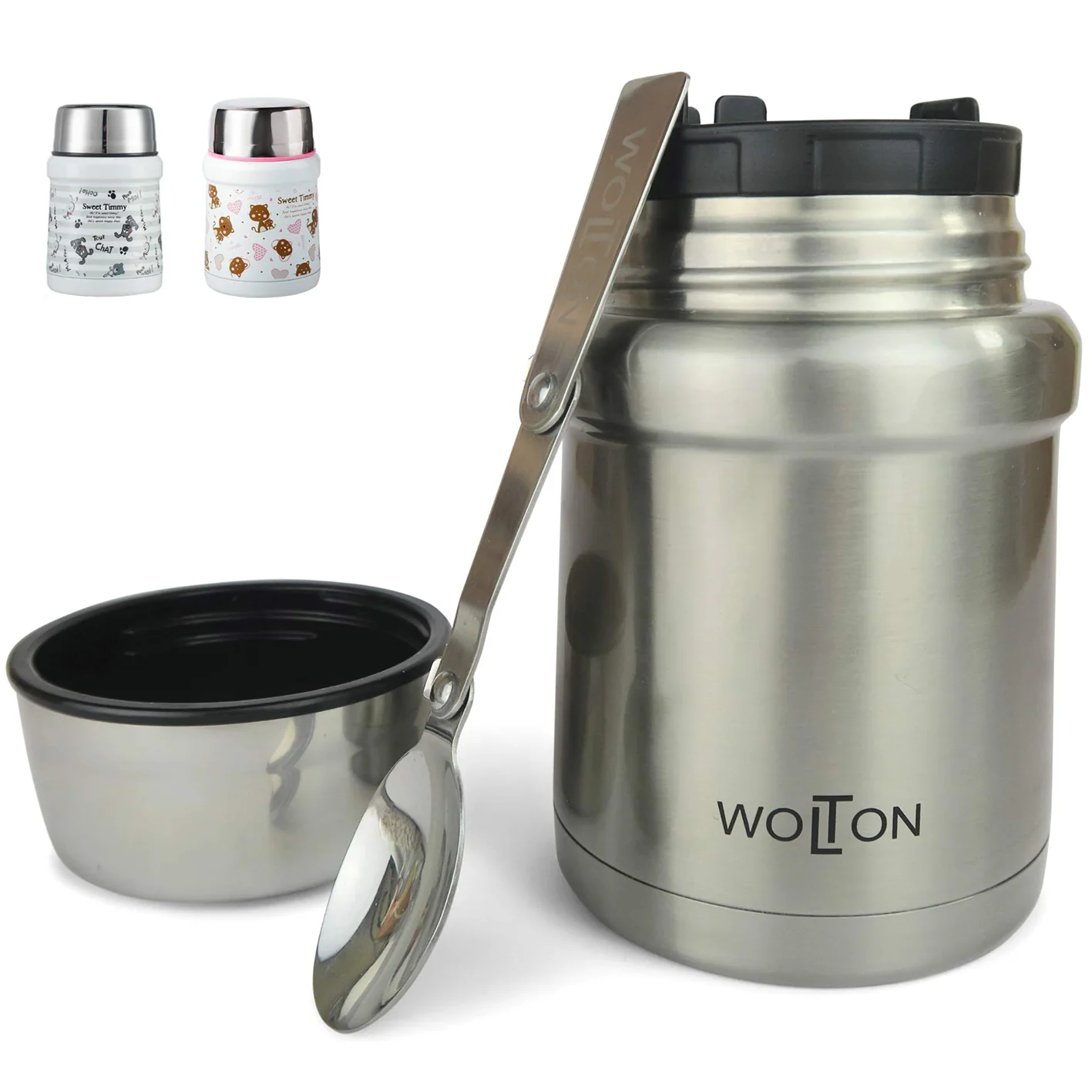 Thermobehälter - 450 ml - Edelstahl - Grau