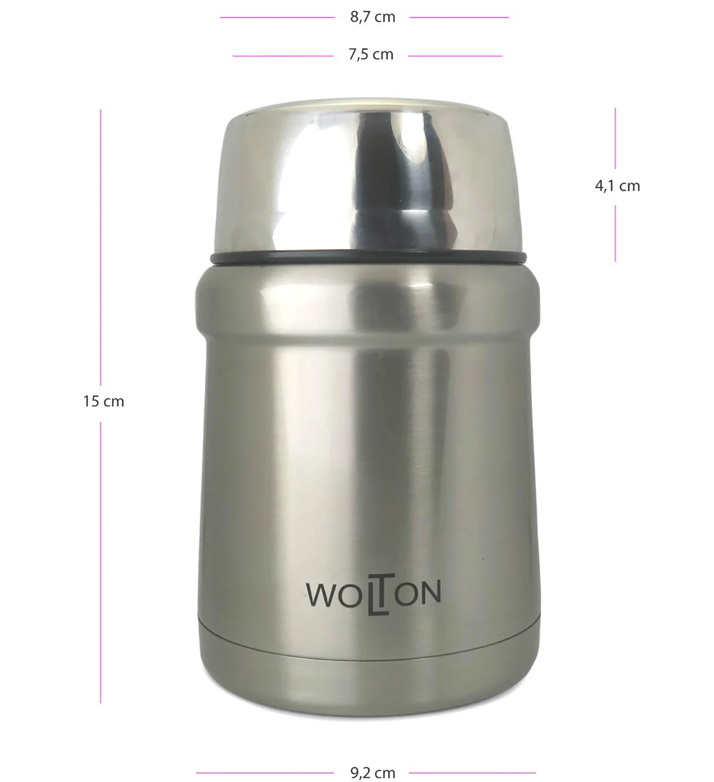 Thermobehälter - 450 ml - Edelstahl - Grau - Image 4