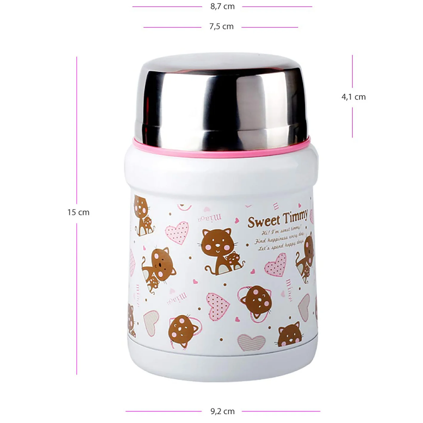 Thermobehälter 450 ml - Katzen/Rosa - Image 3