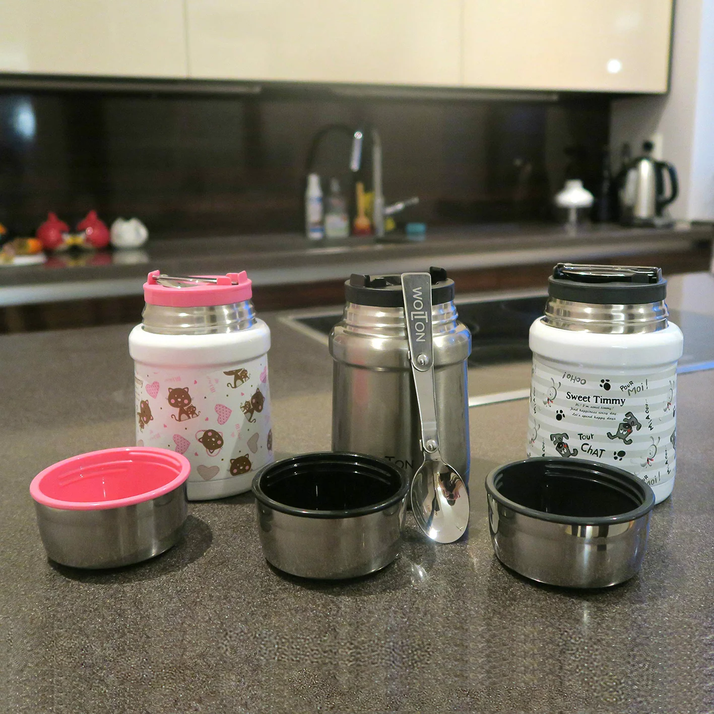 Thermobehälter 450 ml - Katzen/Rosa - Image 5