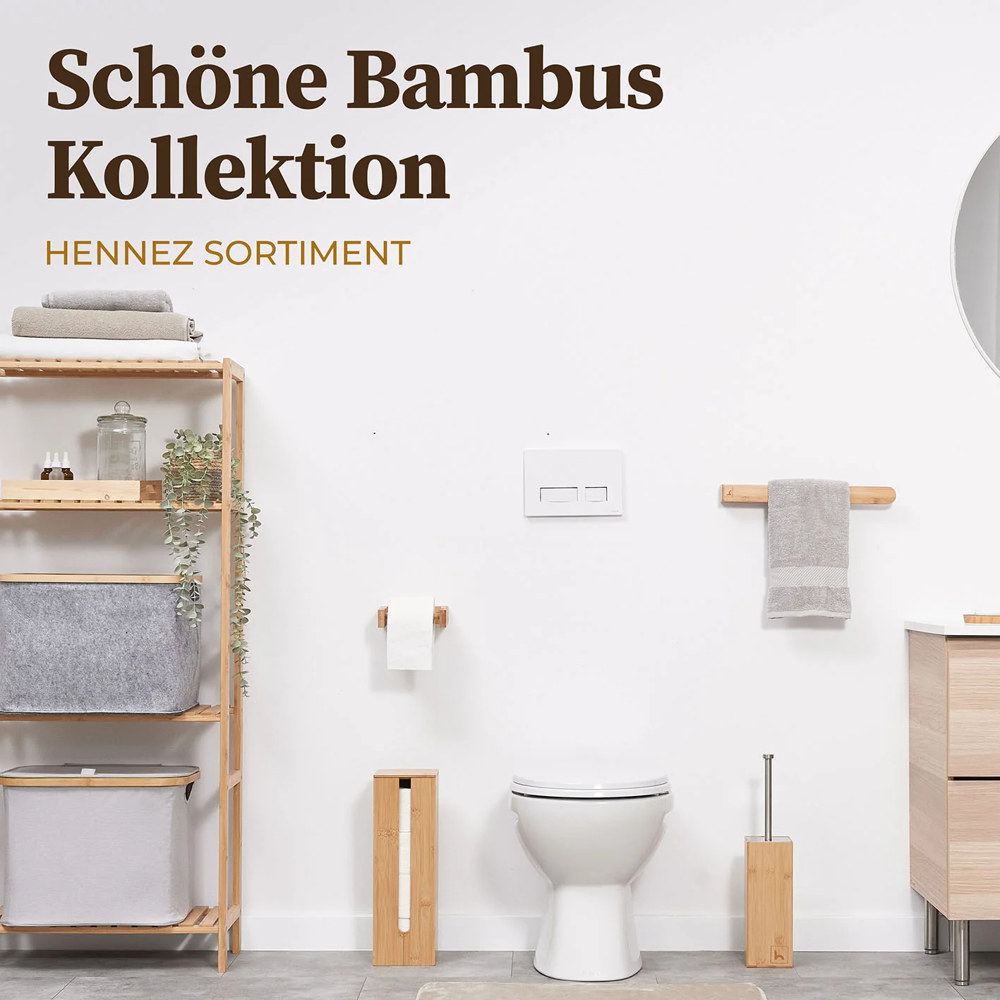 Toilettenbürste Silikon - Bambus Bürstenhalter - Image 9
